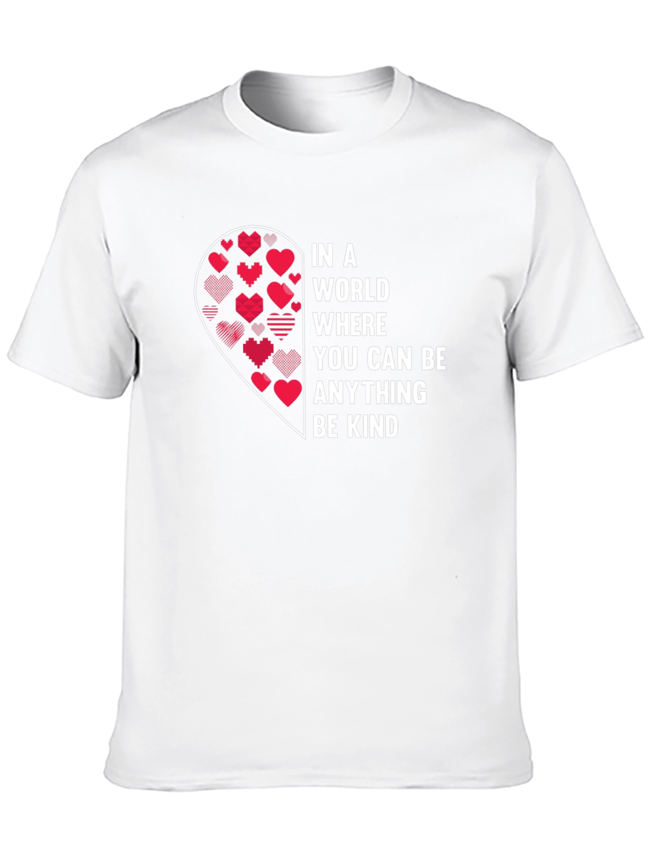 Black Be Kind Heart Graphic T-Shirt view 10
