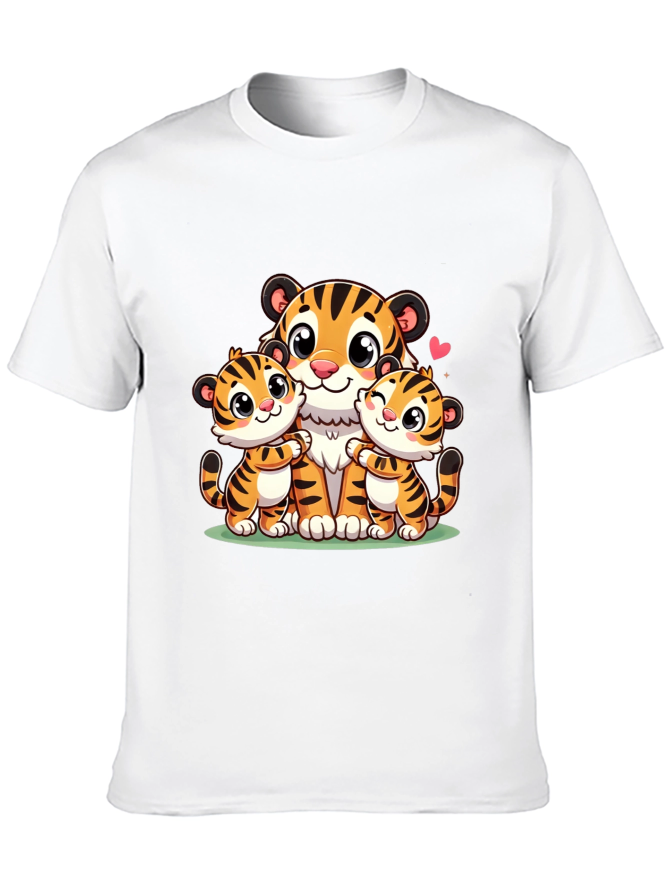 Black Cute Tiger Family Graphic T-Shirt view 10