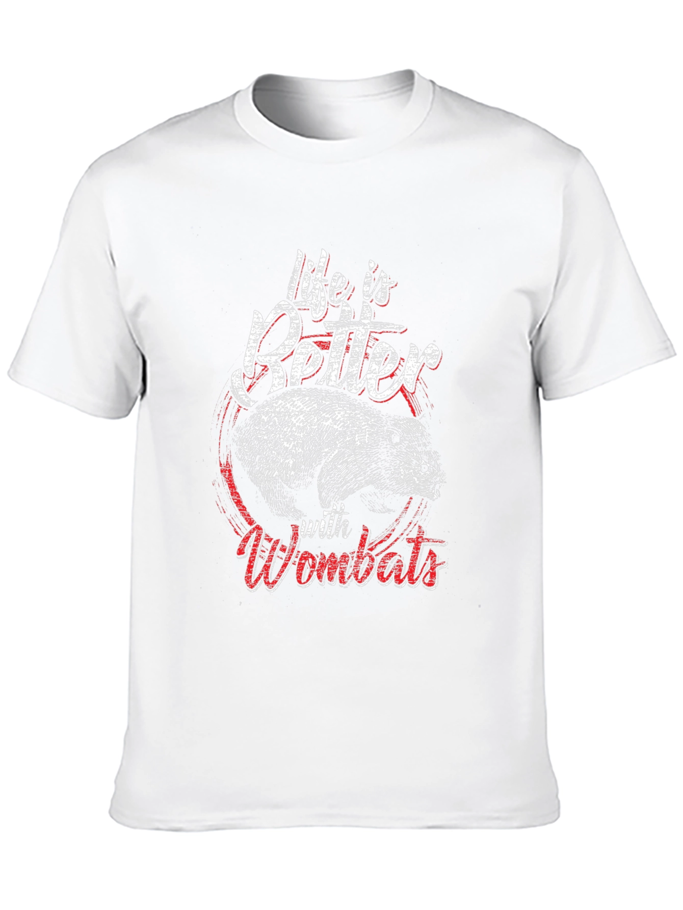 Black Life is Better with Wombats Black T-Shirt view 10