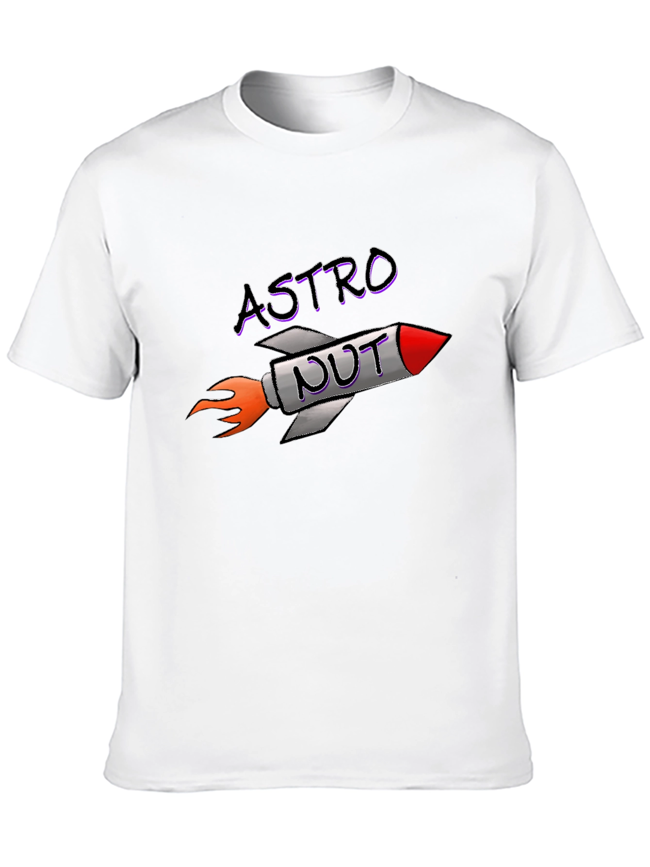 Black Astro Nut T-Shirt - Rocket Space Humor Tee view 10