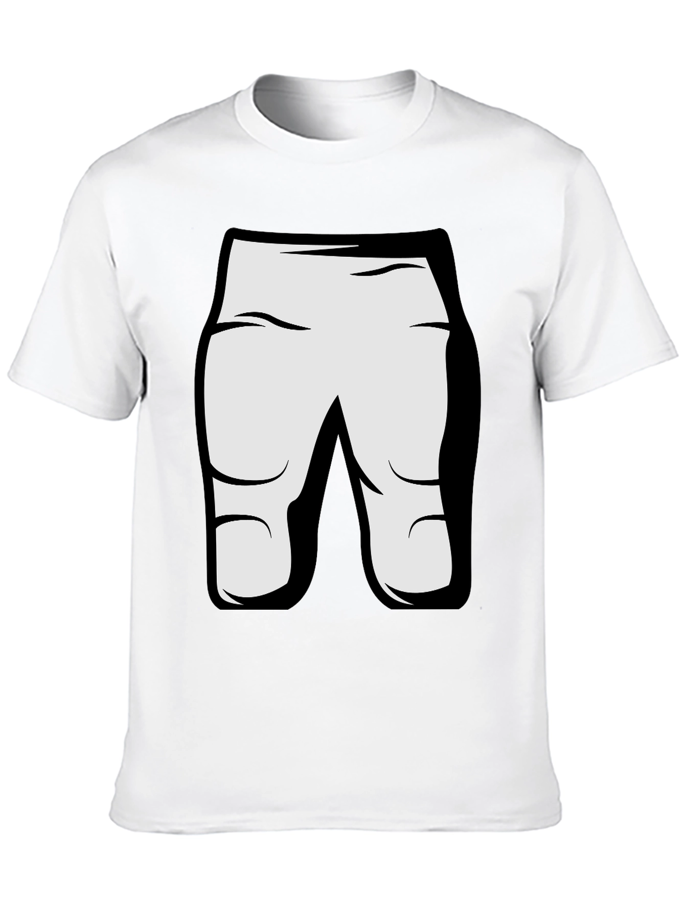 Black Funny Cartoon Character T-Shirt - Black view 10