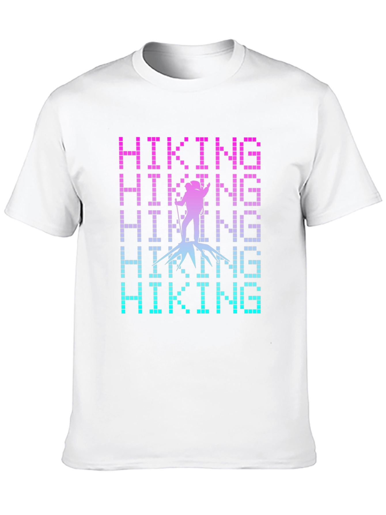 Black Hiking Pixel Art Graphic Tee - Black view 10