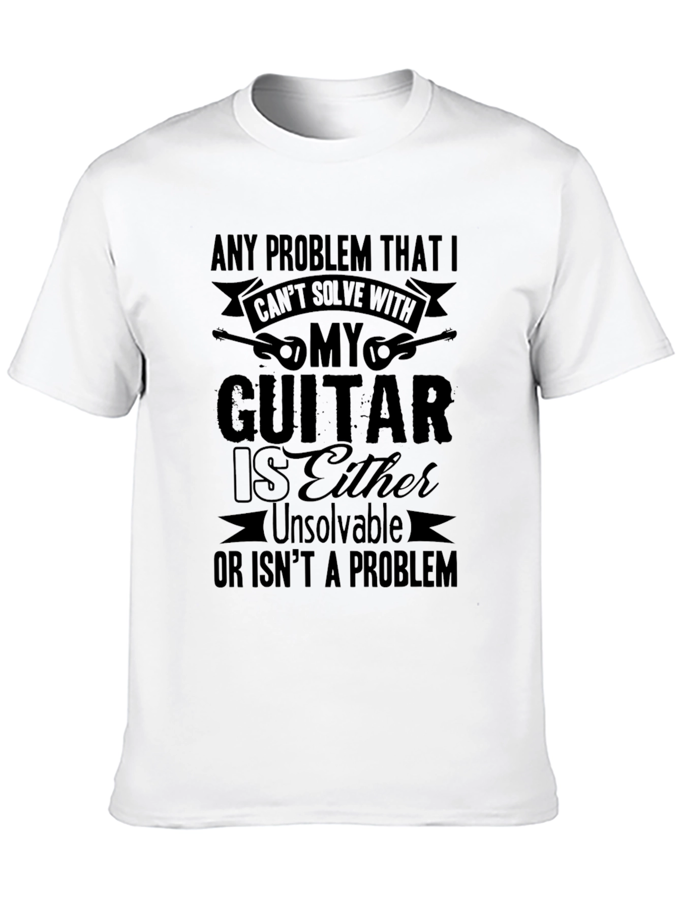 Black Guitar Lover's T-Shirt - Funny Music Tee view 10