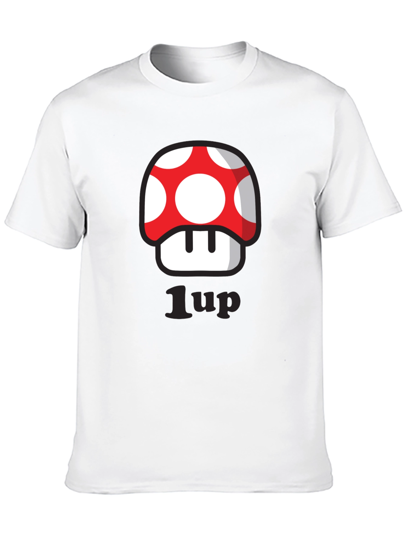 Black 1-Up Mushroom T-Shirt - Gamer Style! view 10