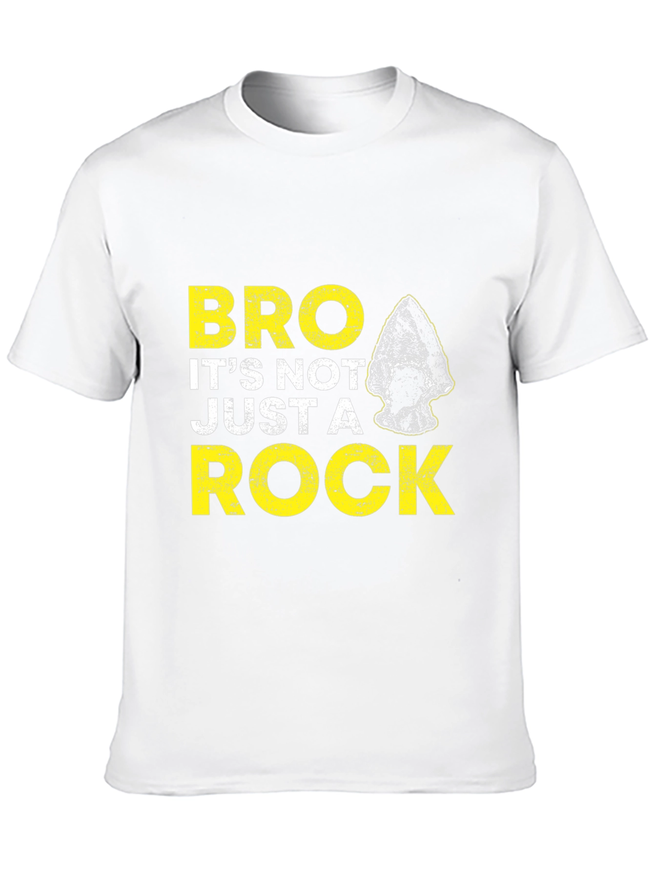 Black "Bro It's Not Just a Rock" Graphic T-Shirt view 10