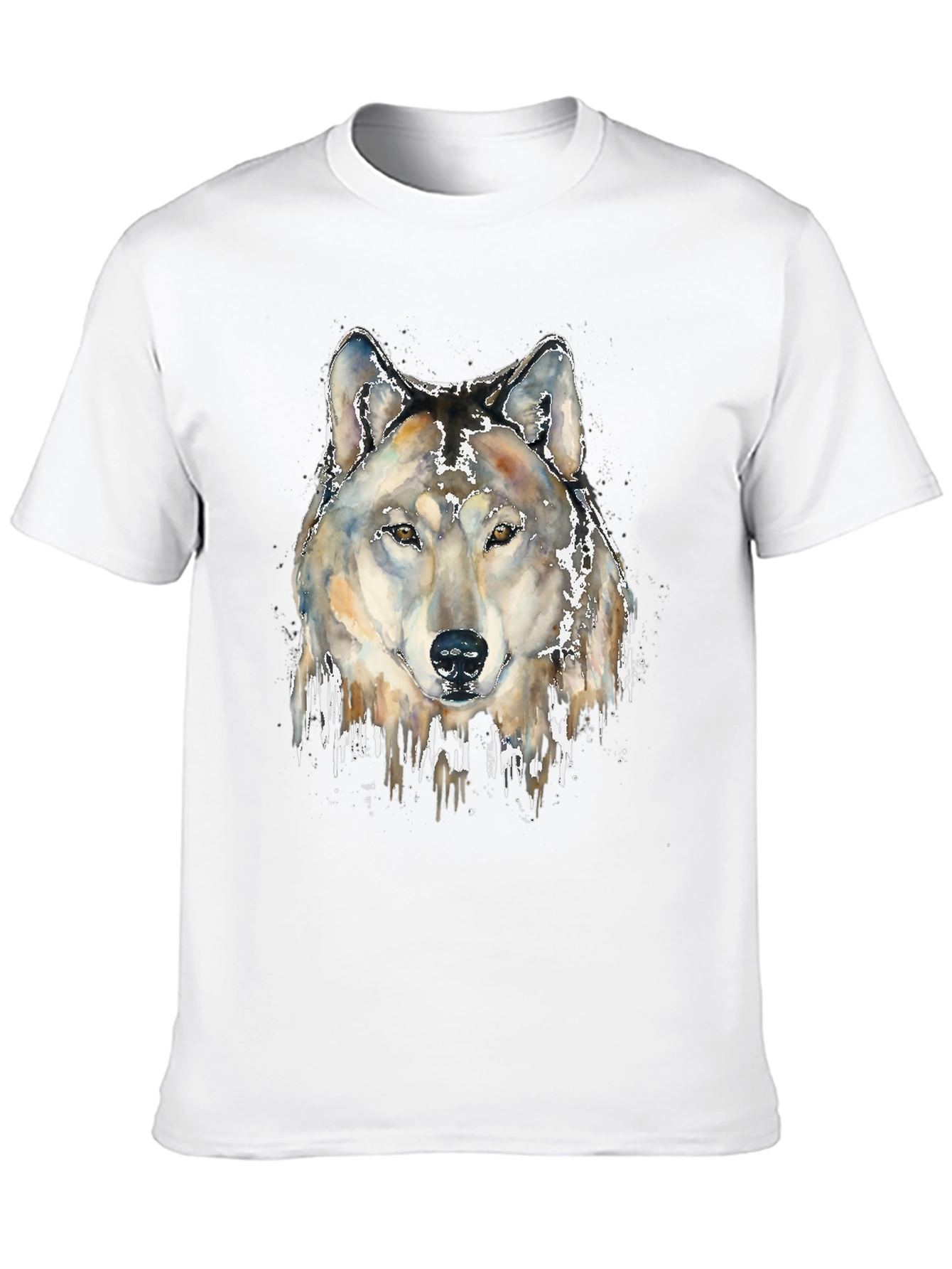 Black Wolf Head Graphic Print Tee view 10