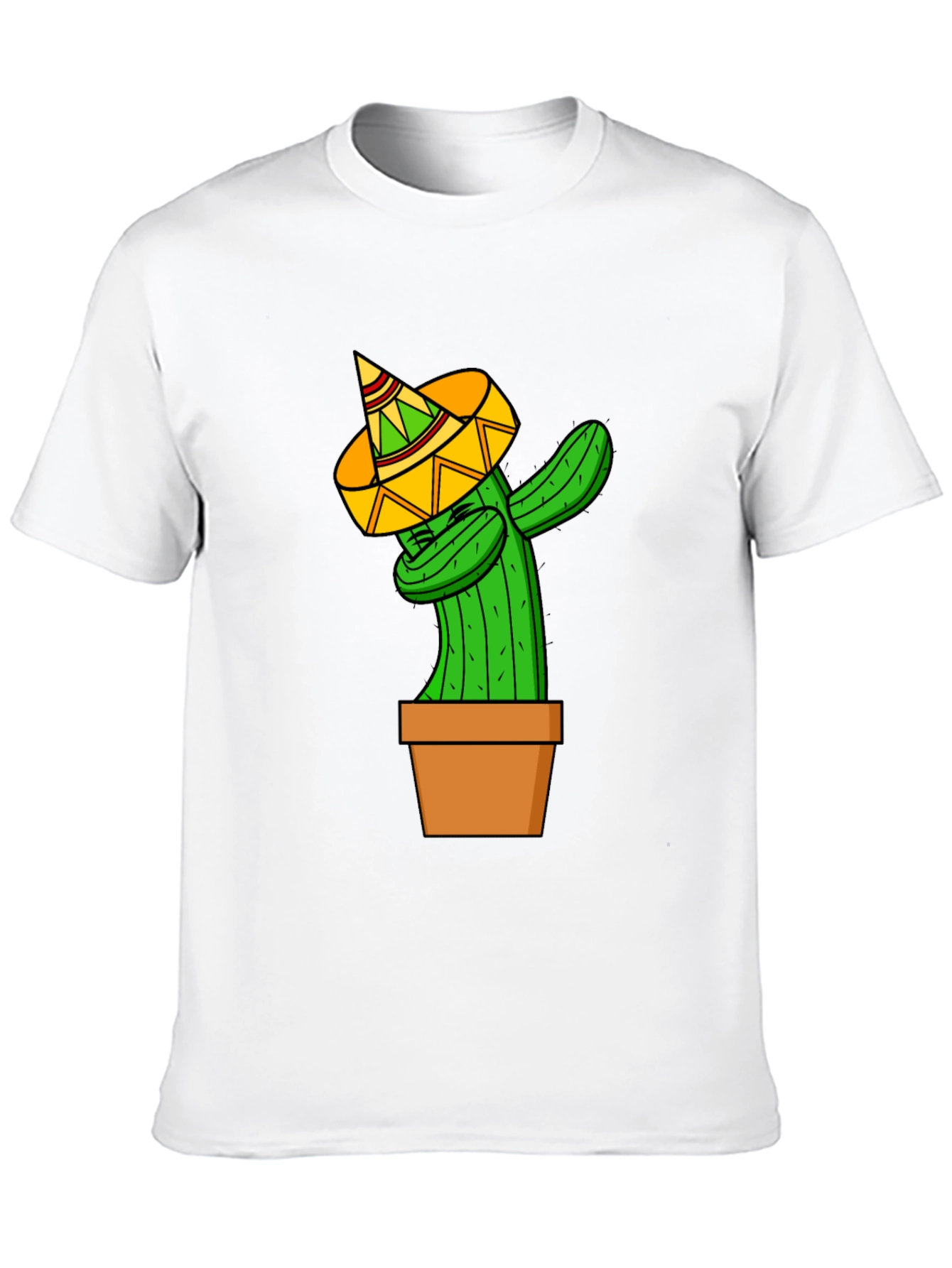 Black Dabbing Cactus T-Shirt - Funny Graphic Tee view 10