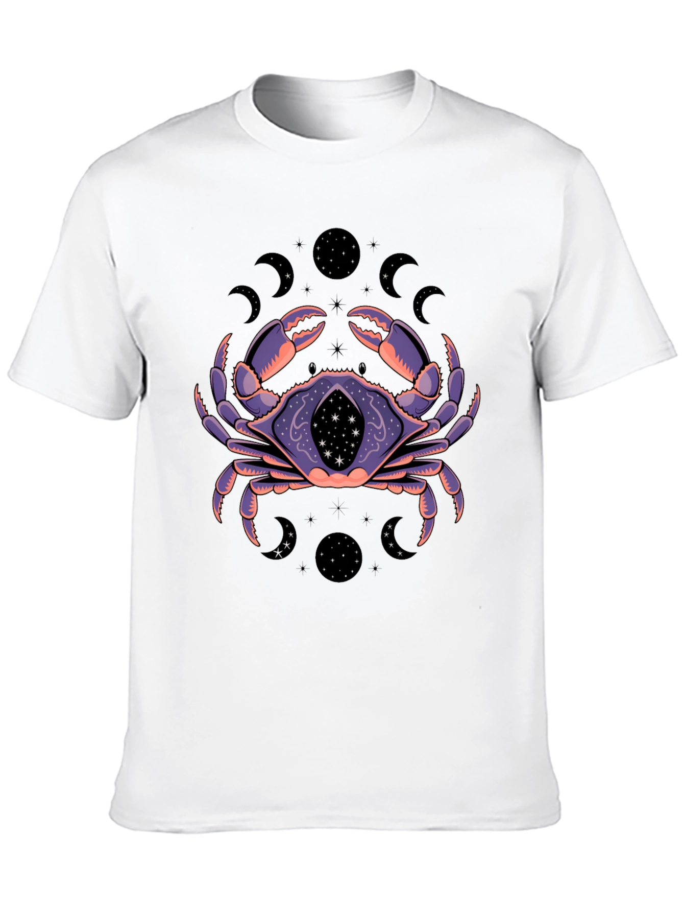 Black Mystic Crab Graphic T-Shirt - Zodiac Tee view 10