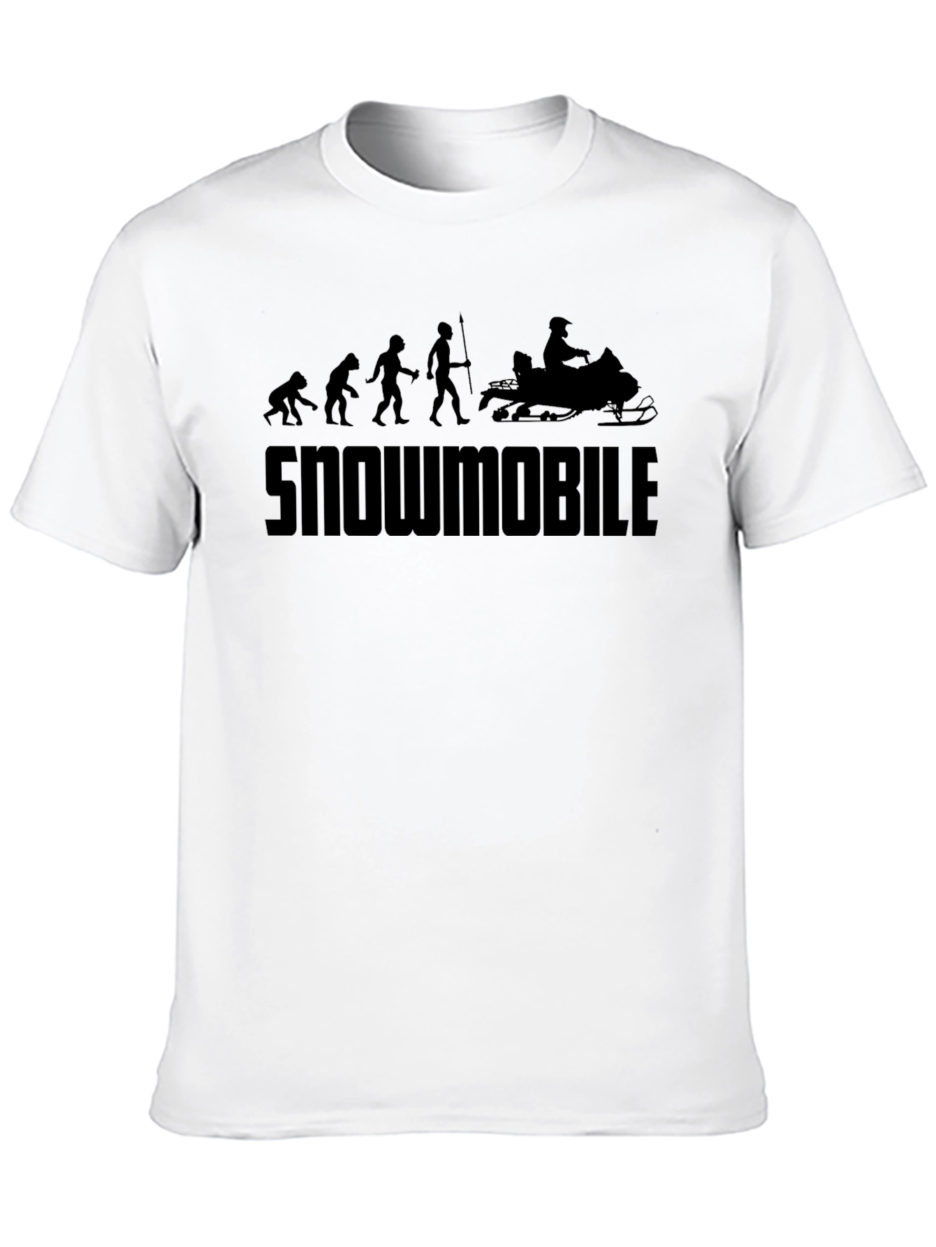 Snowmobile Evolution Graphic T-Shirt - Black - 10