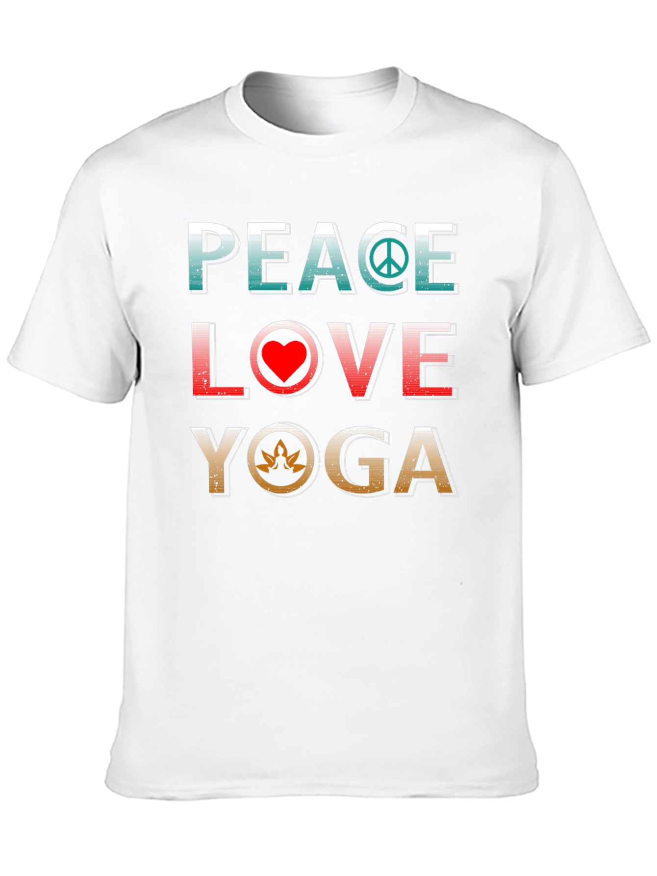 Black Peace Love Yoga T-Shirt view 10