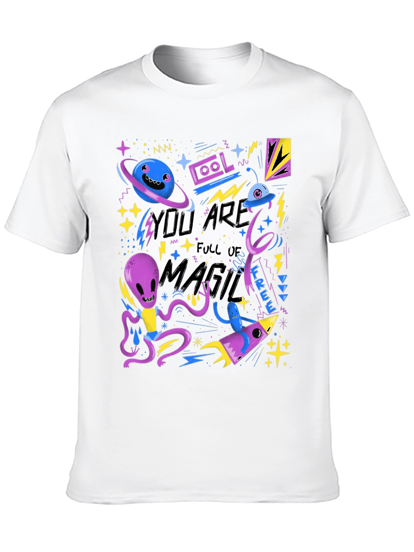 Black Cool You Are Full of Magic Graphic T-Shirt view 10
