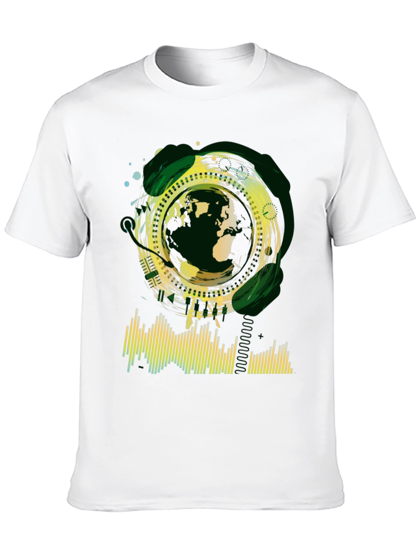 Black Abstract Globe Graphic Tee - Black view 10