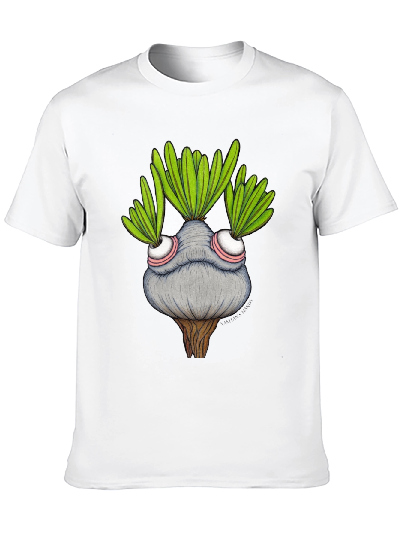 Black Whimsical Plant Character Graphic T-Shirt view 10
