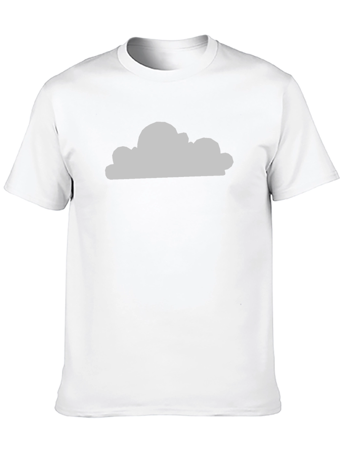 Black Cloud Graphic Print Black Crew Neck T-Shirt view 10