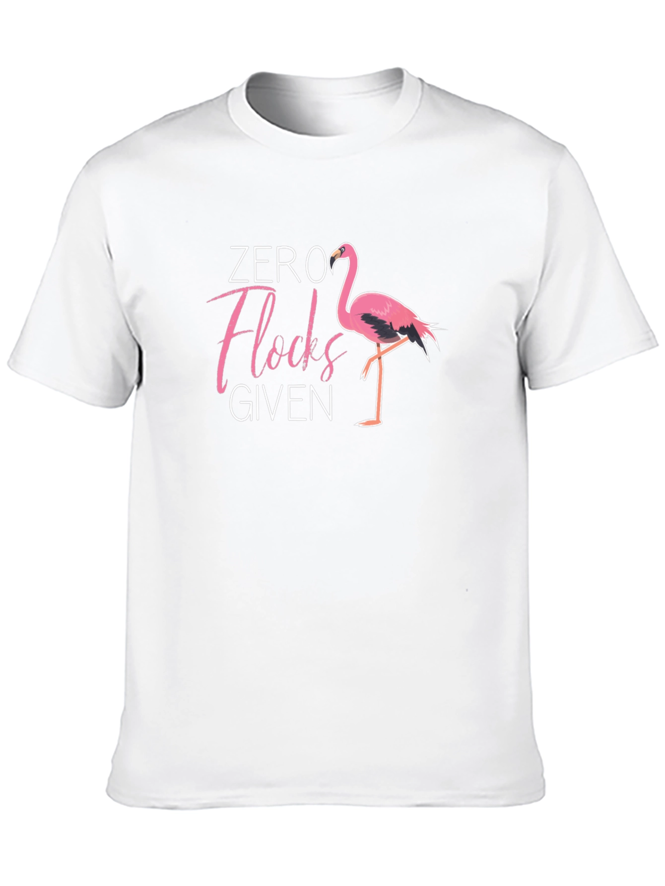 Black Zero Flocks Given Black T-Shirt with Flamingo view 10