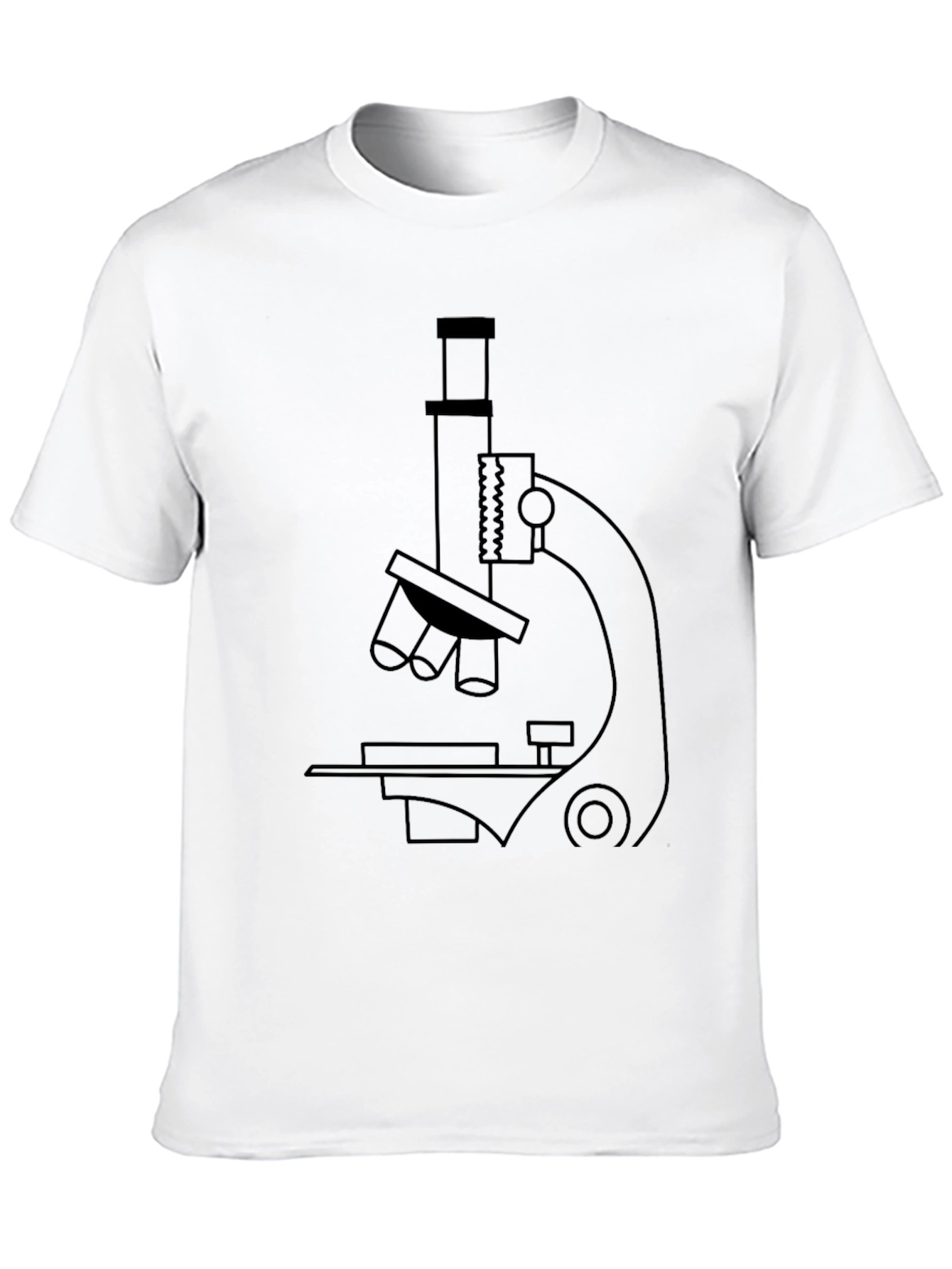 Black Microscope Graphic Print T-Shirt - Science Tee view 10