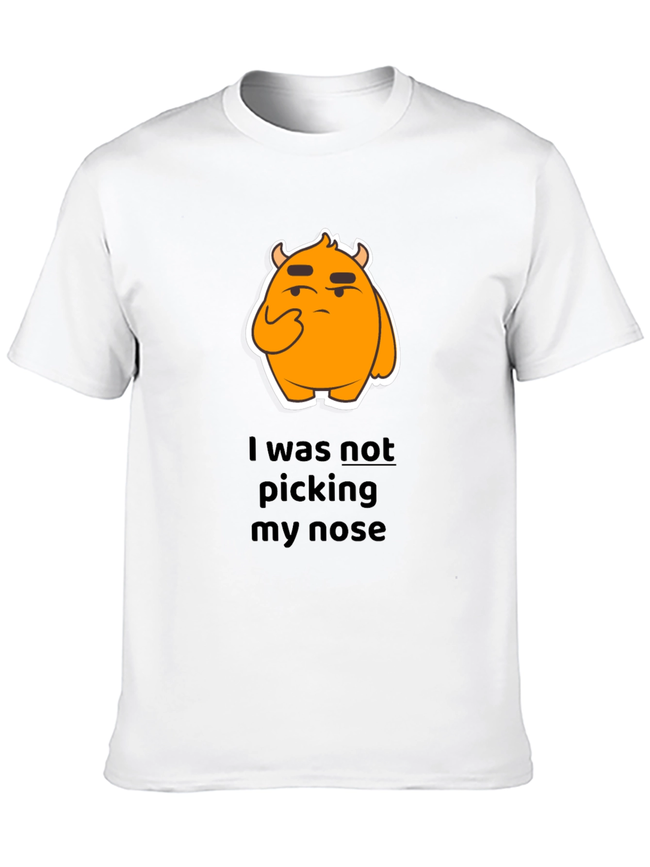 Black Funny Graphic T-Shirt - I Was Not Picking My Nose view 10