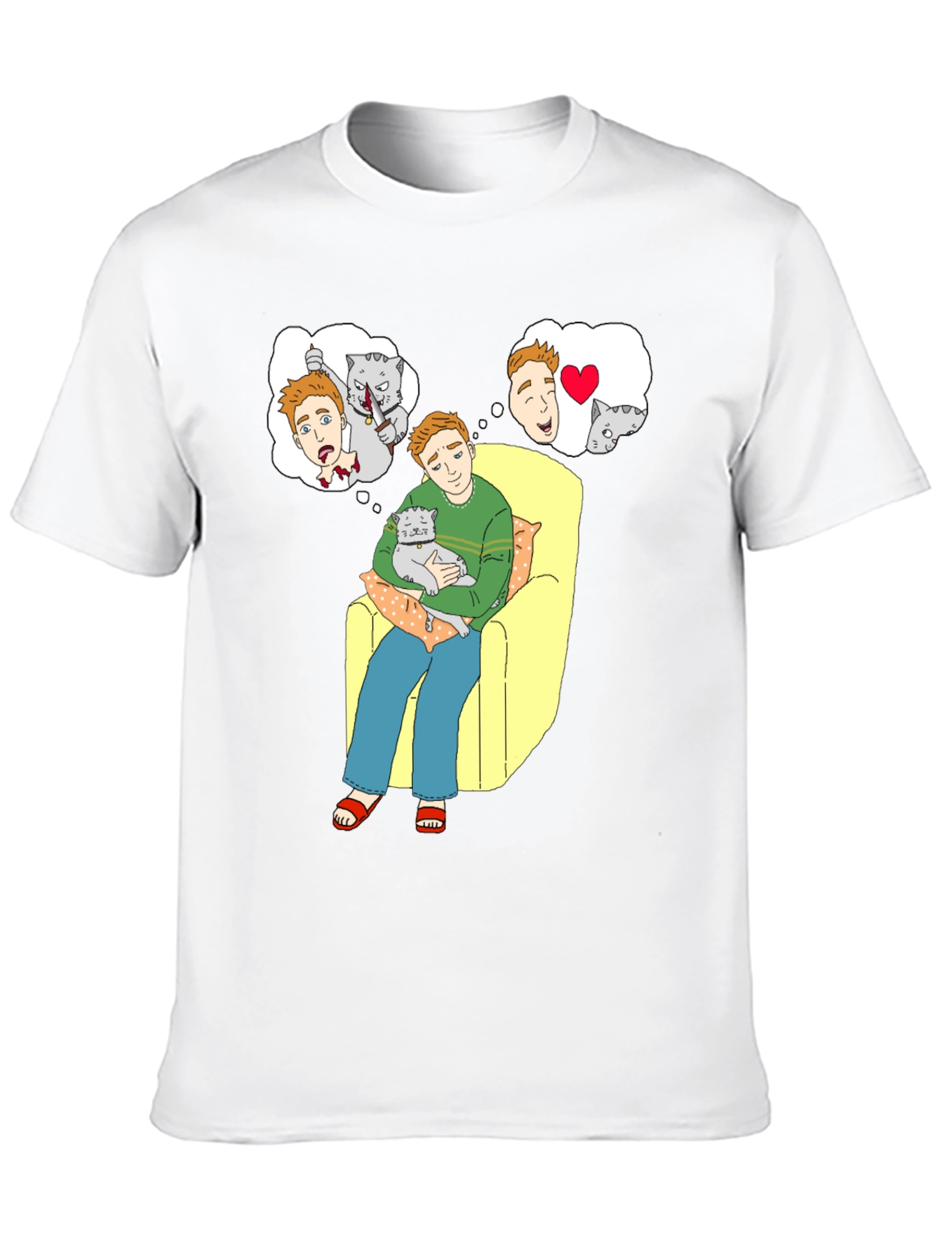 Black Cat Lover T-Shirt: Cartoon Cat Owner's Dreams view 10