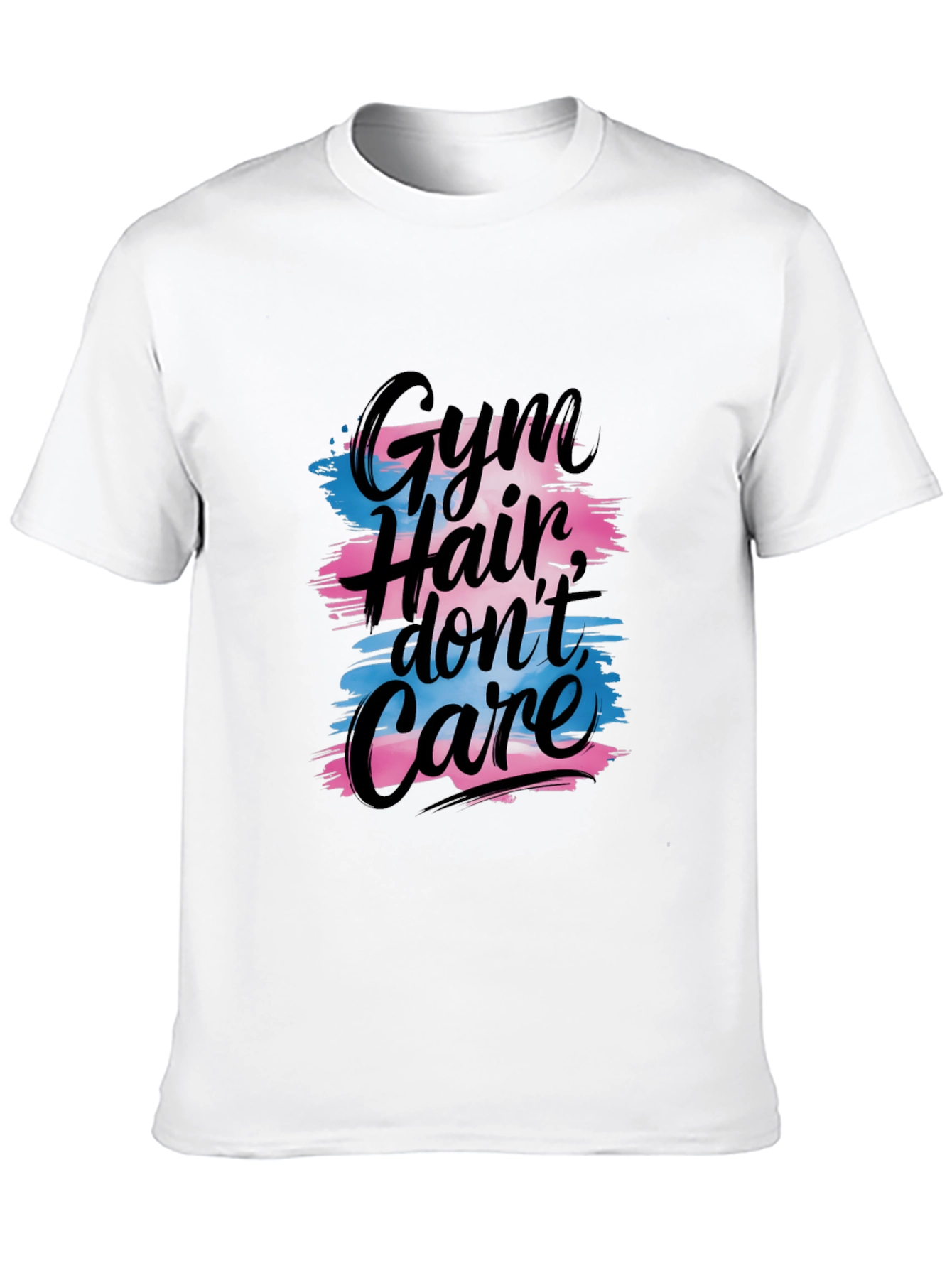 Black Gym Hair Don't Care T-Shirt - Black view 10