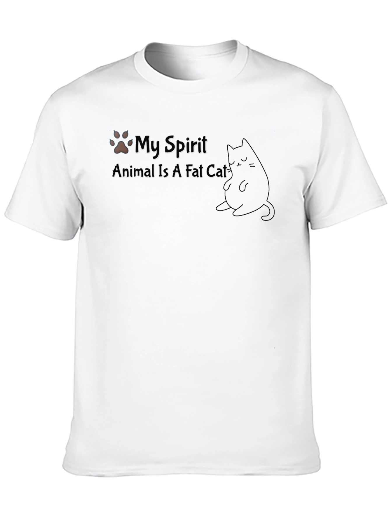 Black My Spirit Animal Is A Fat Cat T-Shirt view 10