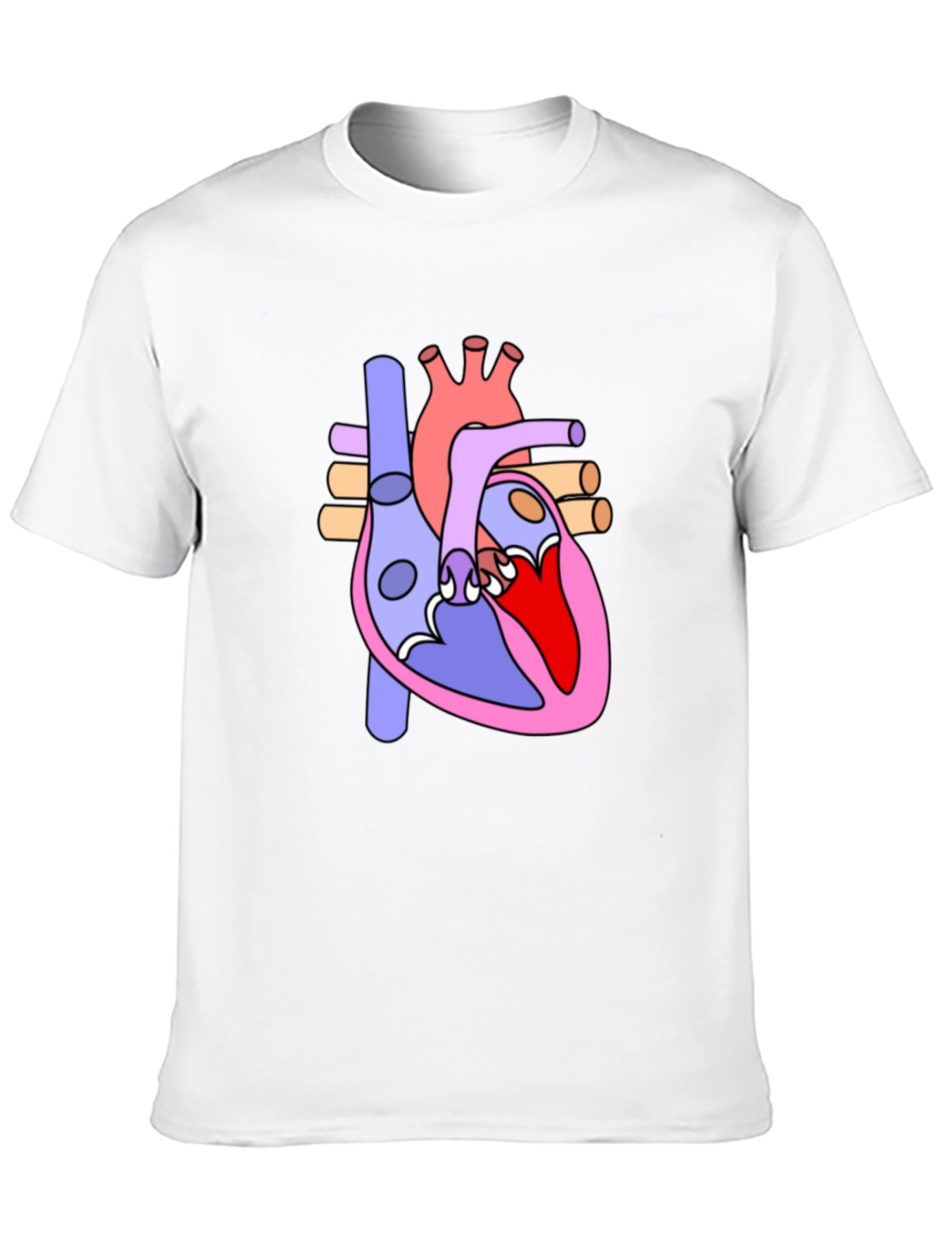 Black Anatomical Heart Graphic Tee - Black Cotton Blend view 10