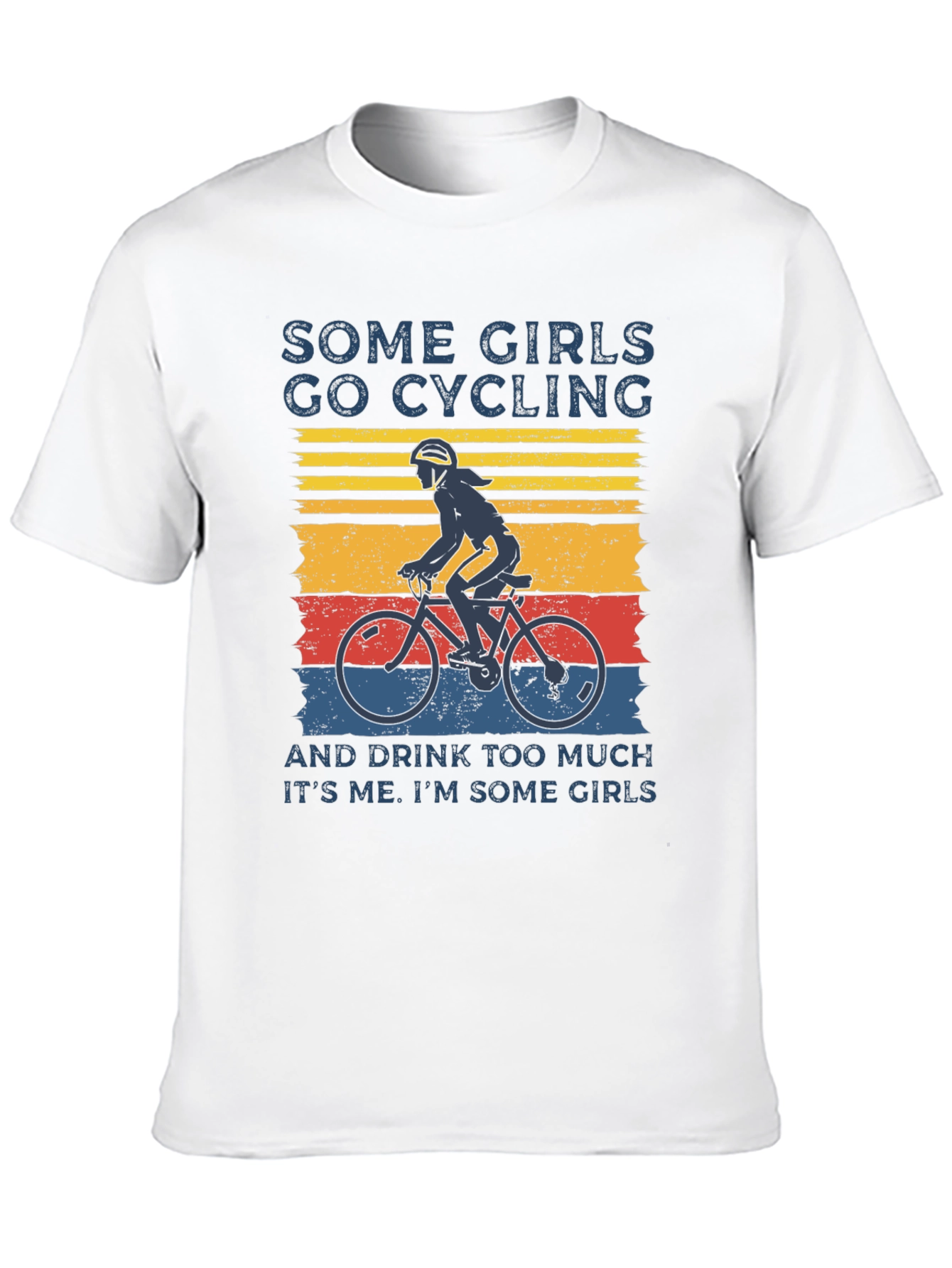Black Some Girls Go Cycling T-Shirt view 10