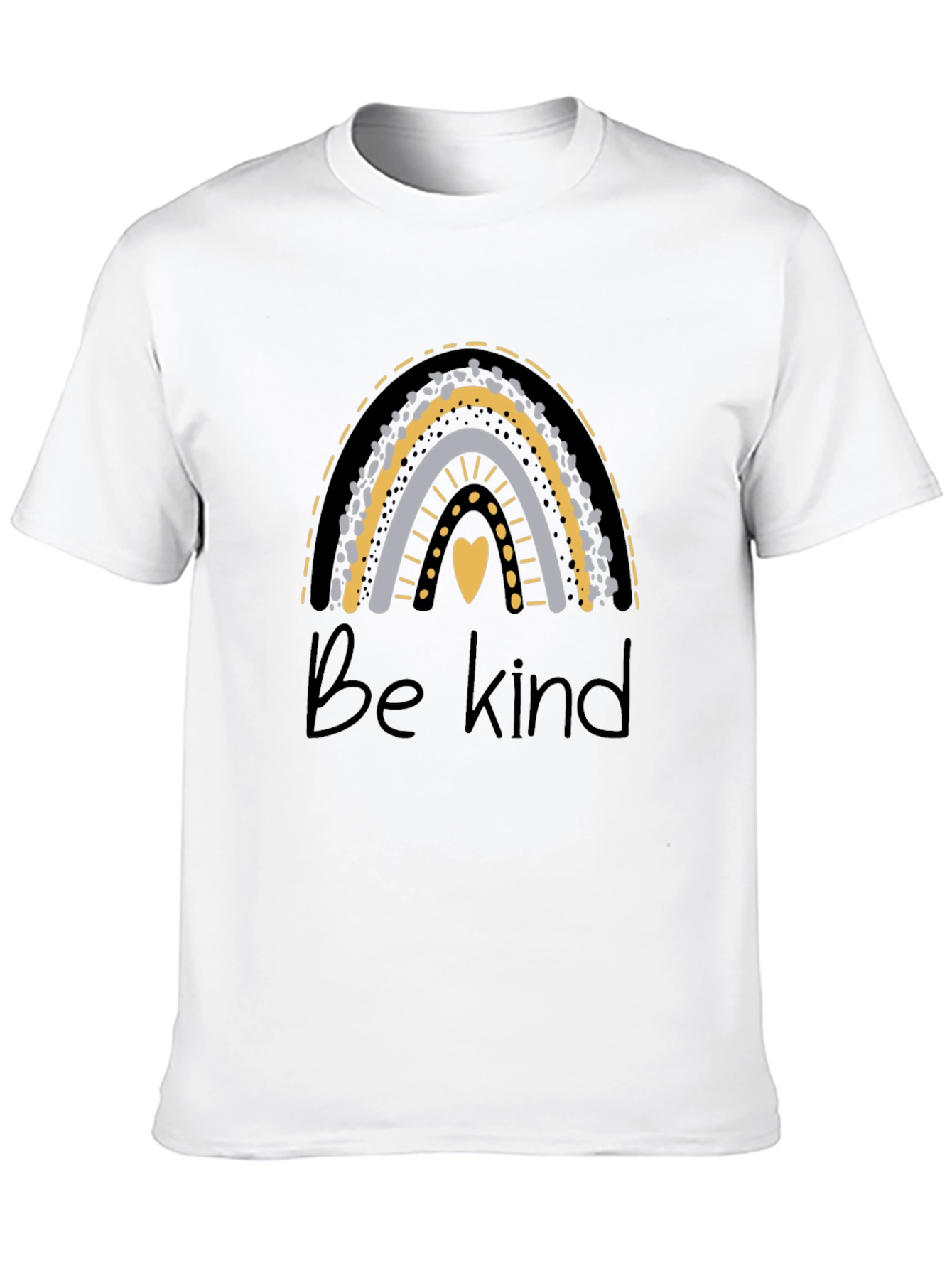 Black Be Kind Rainbow Graphic Tee - Black Cotton Blend view 10