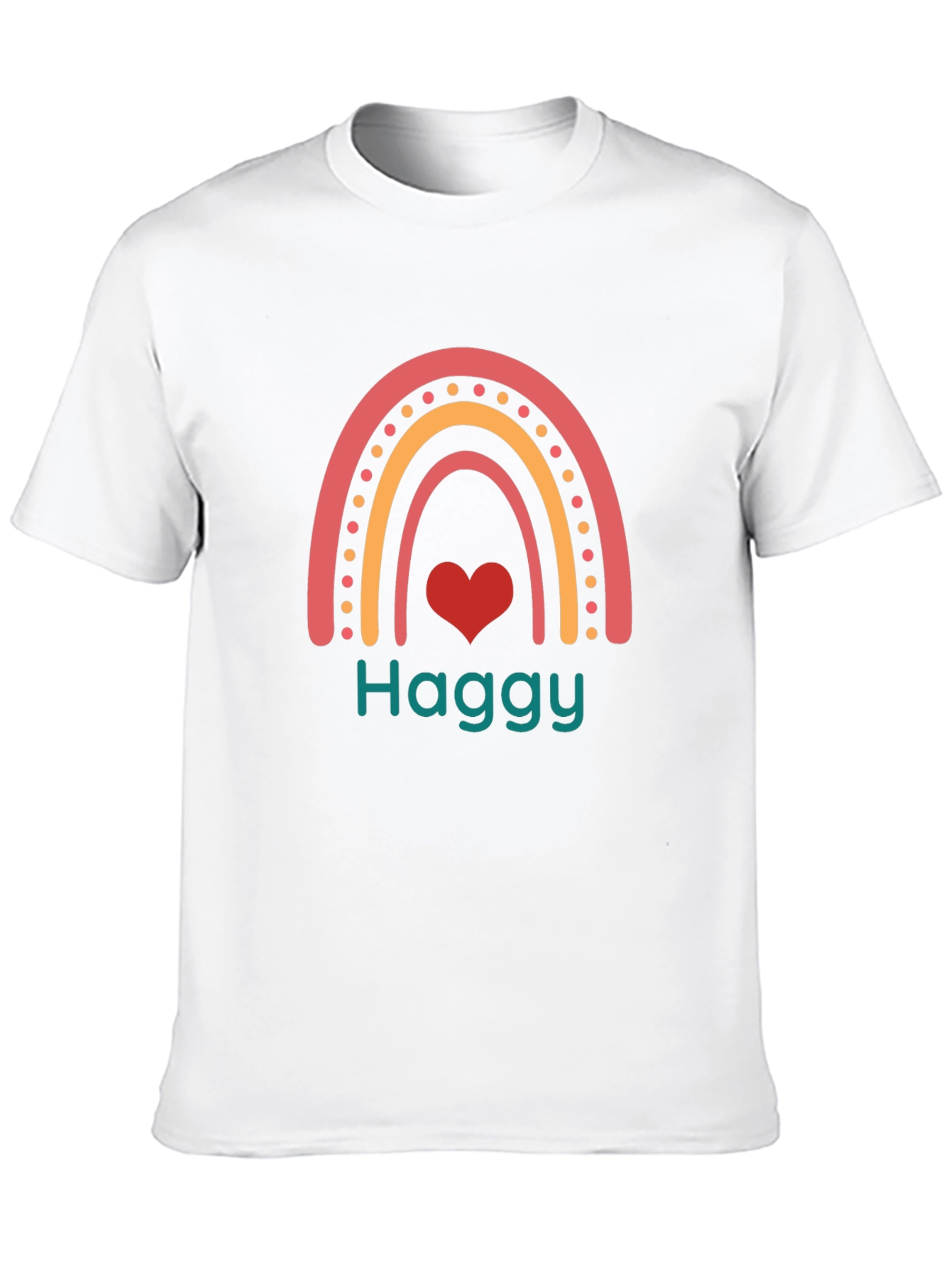 Black Haggy Rainbow Heart Tee - Black Cotton Blend view 10