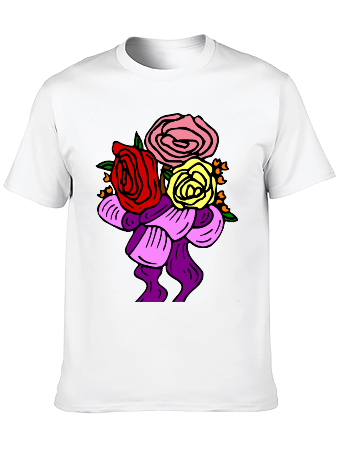 Black Floral Bouquet Graphic Tee view 10