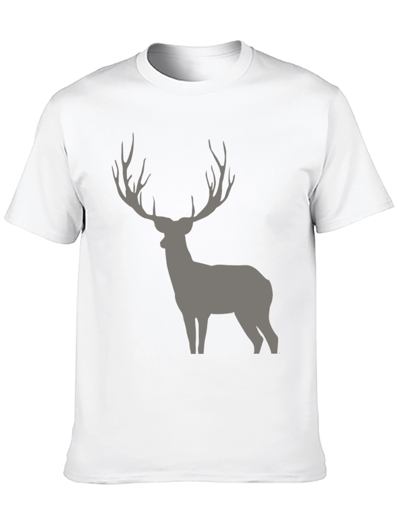 Black Men's Black Deer Graphic T-Shirt view 10