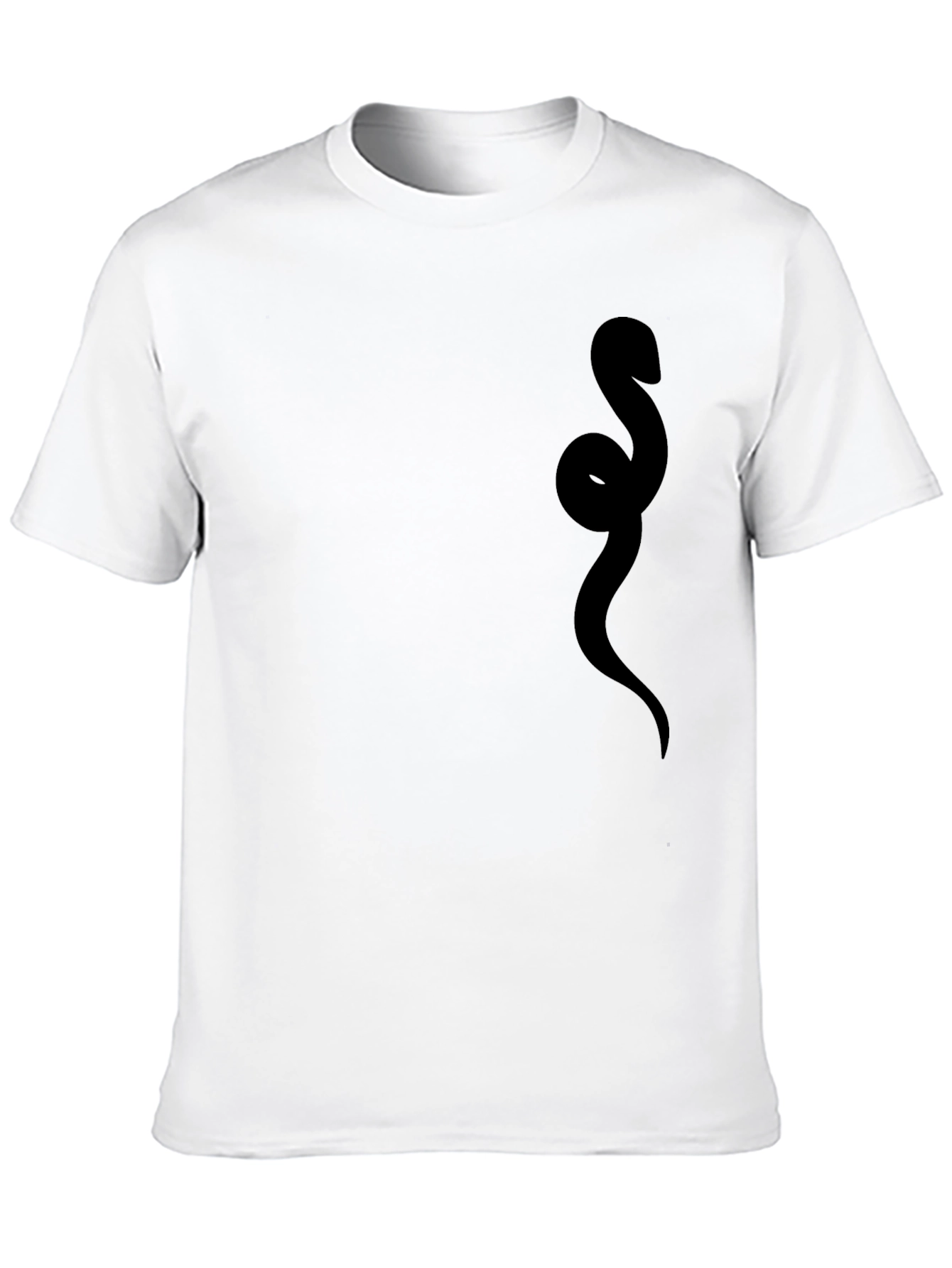 Black Men's Black Snake Graphic T-Shirt view 10