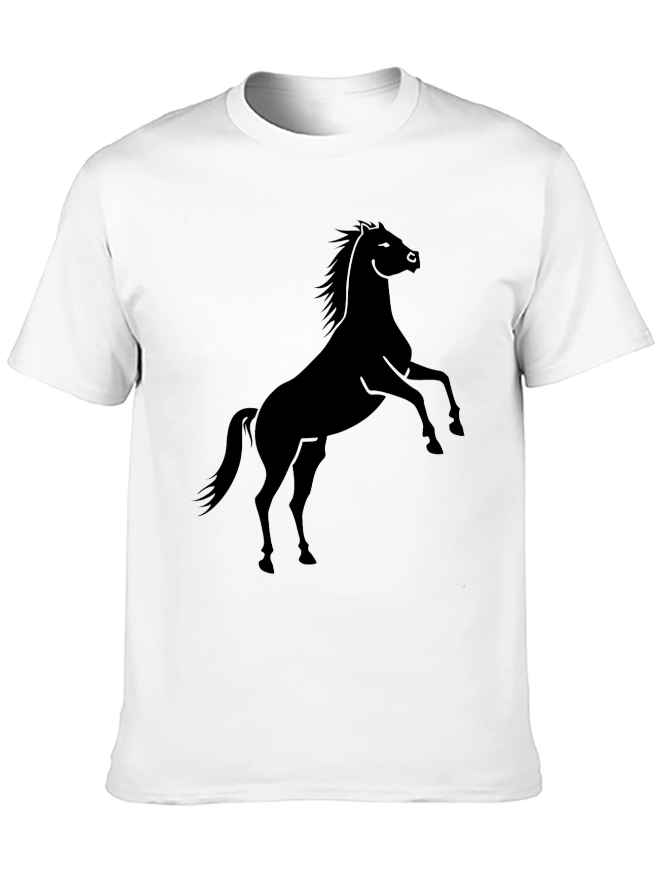 Black Black Horse Graphic Tee - Men's Casual T-Shirt view 10