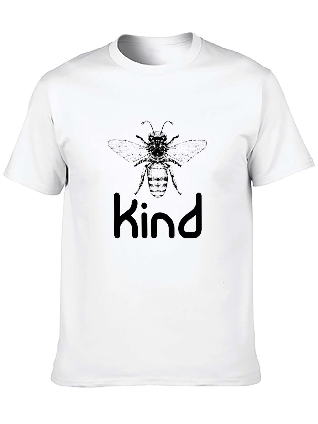 Black Bee Kind T-Shirt - Black Cotton Graphic Tee view 10