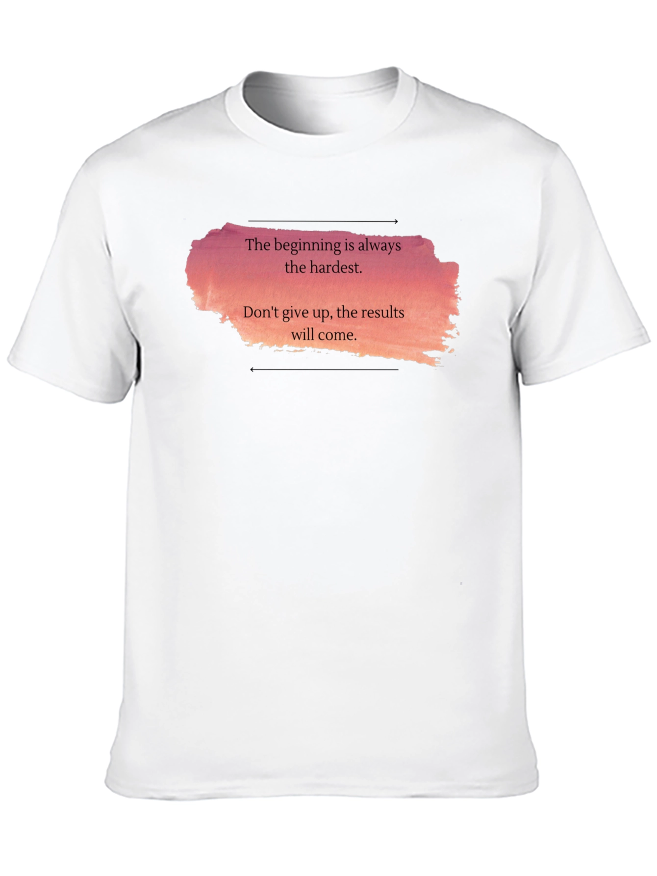 Black Motivational Quote T-Shirt: The Beginning is Hardest view 10