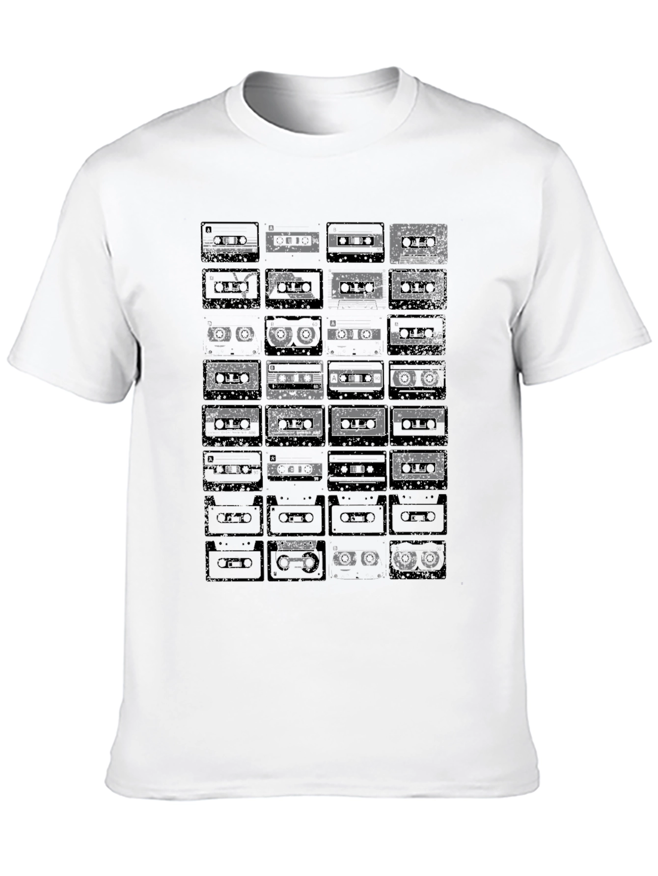 Black Retro Cassette Tape T-Shirt - Vintage Music Lover Tee view 10