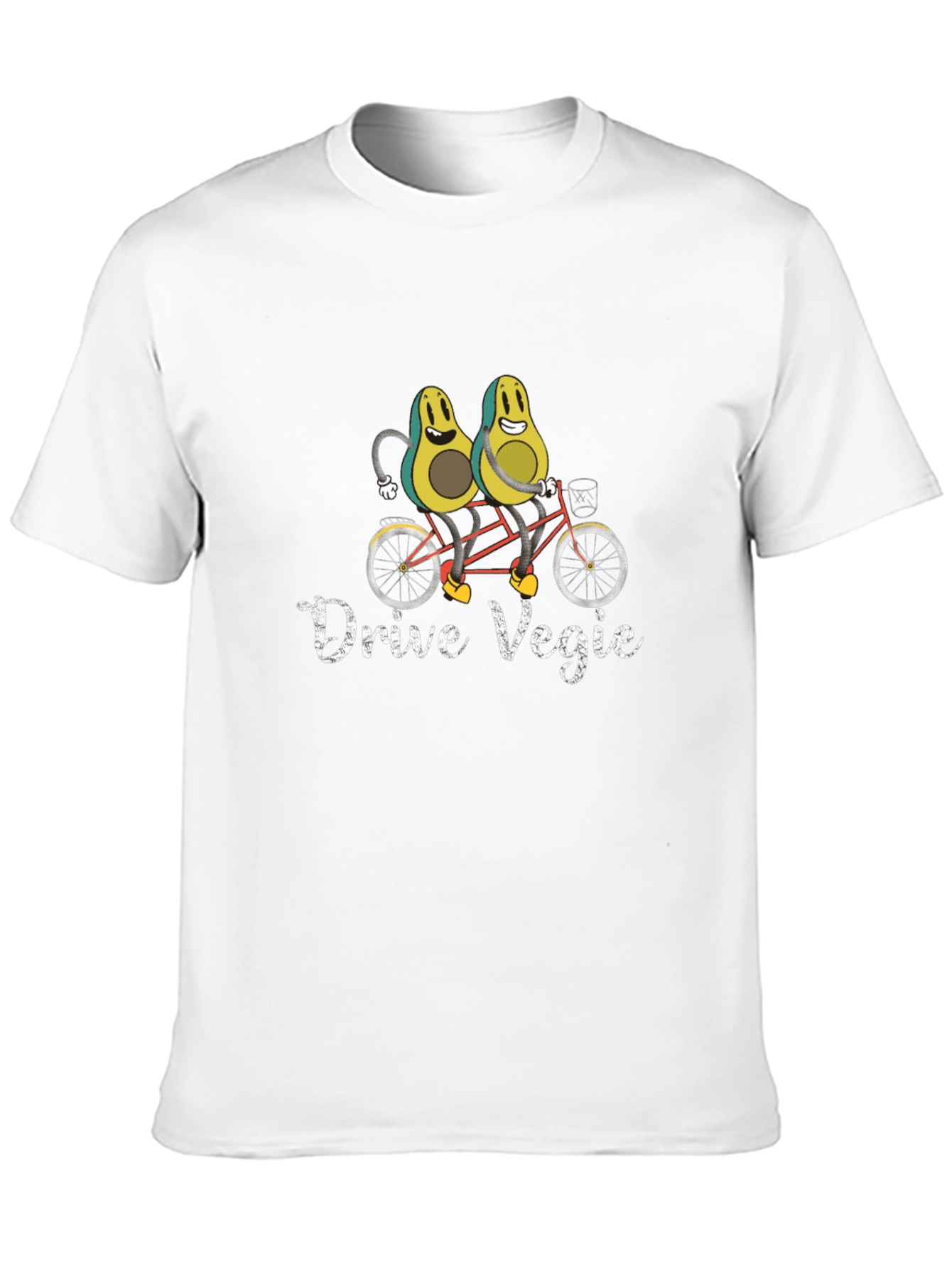 Black Drive Vegie T-Shirt - Avocado Tandem Bike Tee view 10