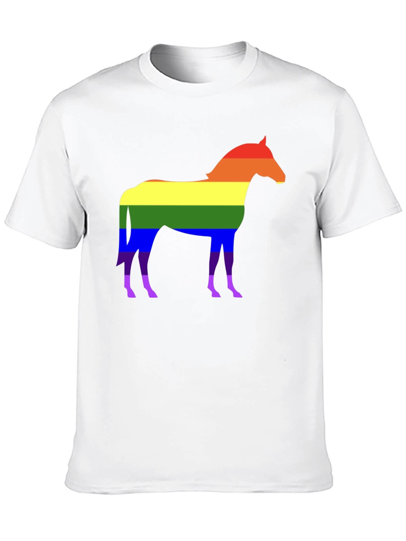 Black Pride Horse Graphic T-Shirt - Stylish Rainbow Design view 10
