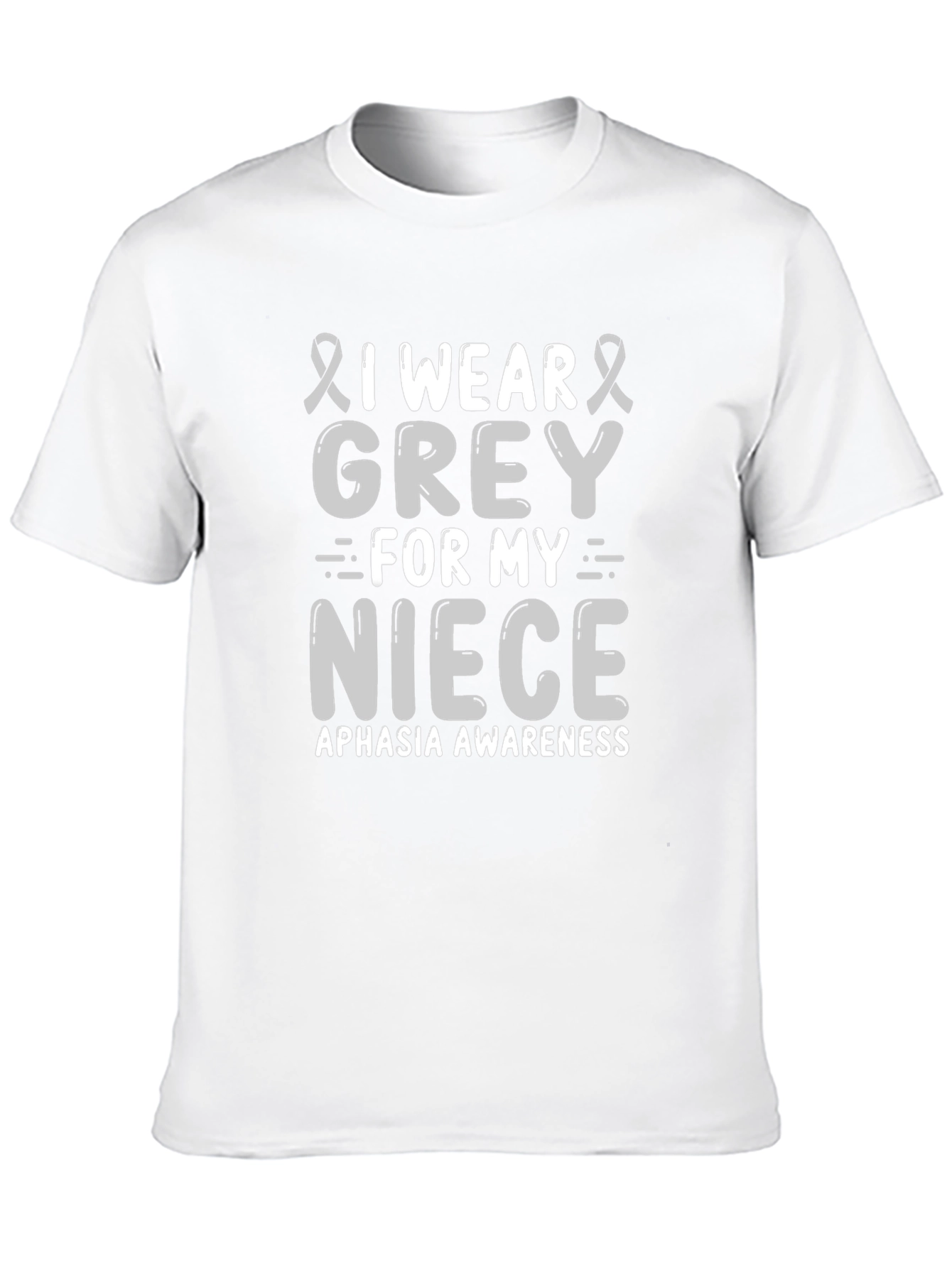 Grey Aphasia Awareness T-Shirt for Niece Support - 10
