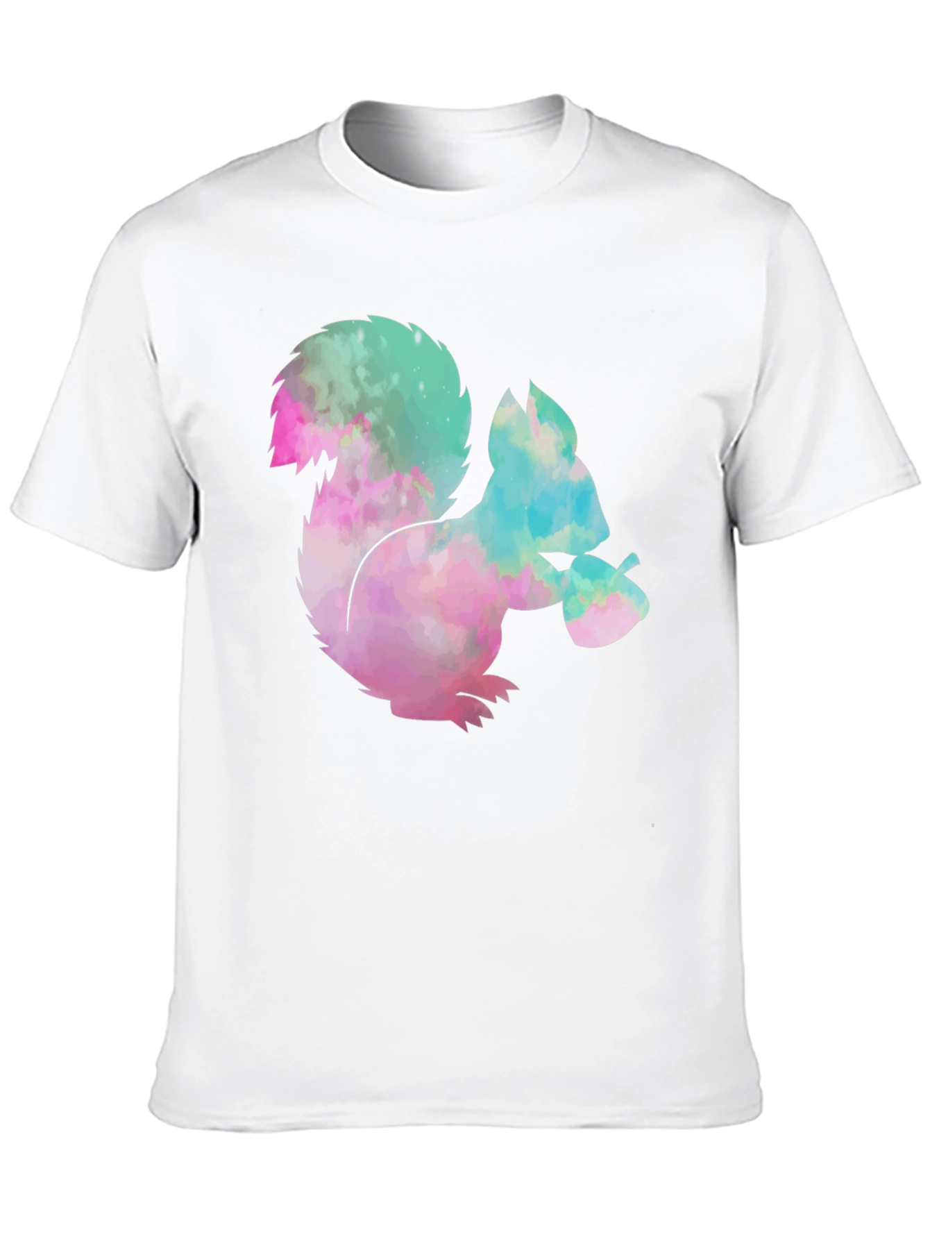 Black Squirrel Tie-Dye Graphic T-Shirt - Black Cotton Tee view 10