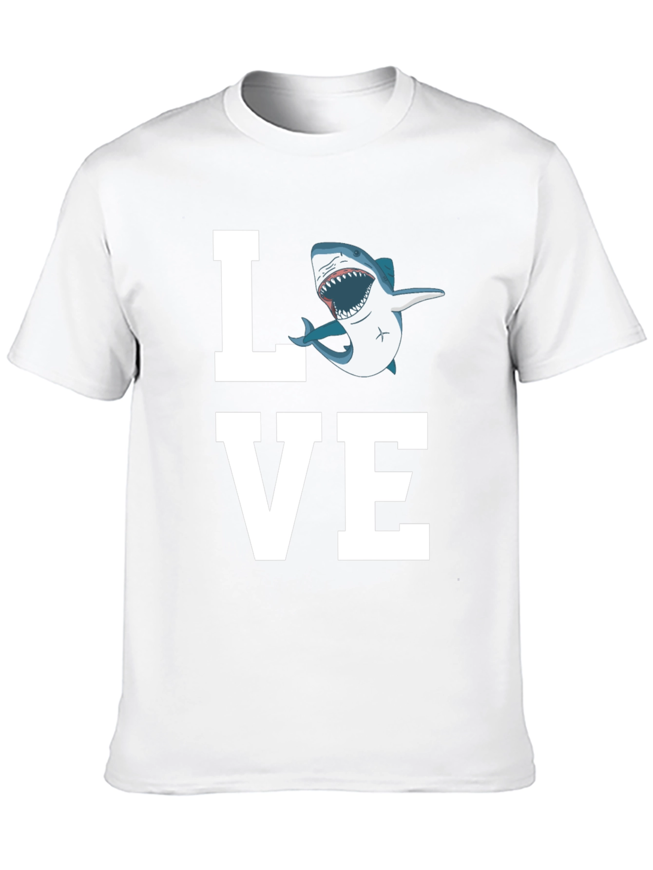 Black Love Shark T-Shirt - Great White Tee view 10