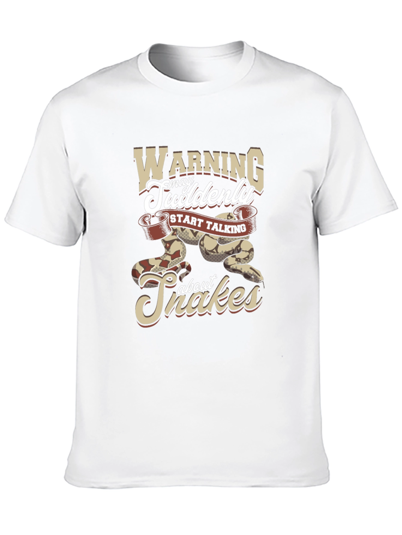 Black Warning May Suddenly Start Talking About Snakes Graphic Tee view 10
