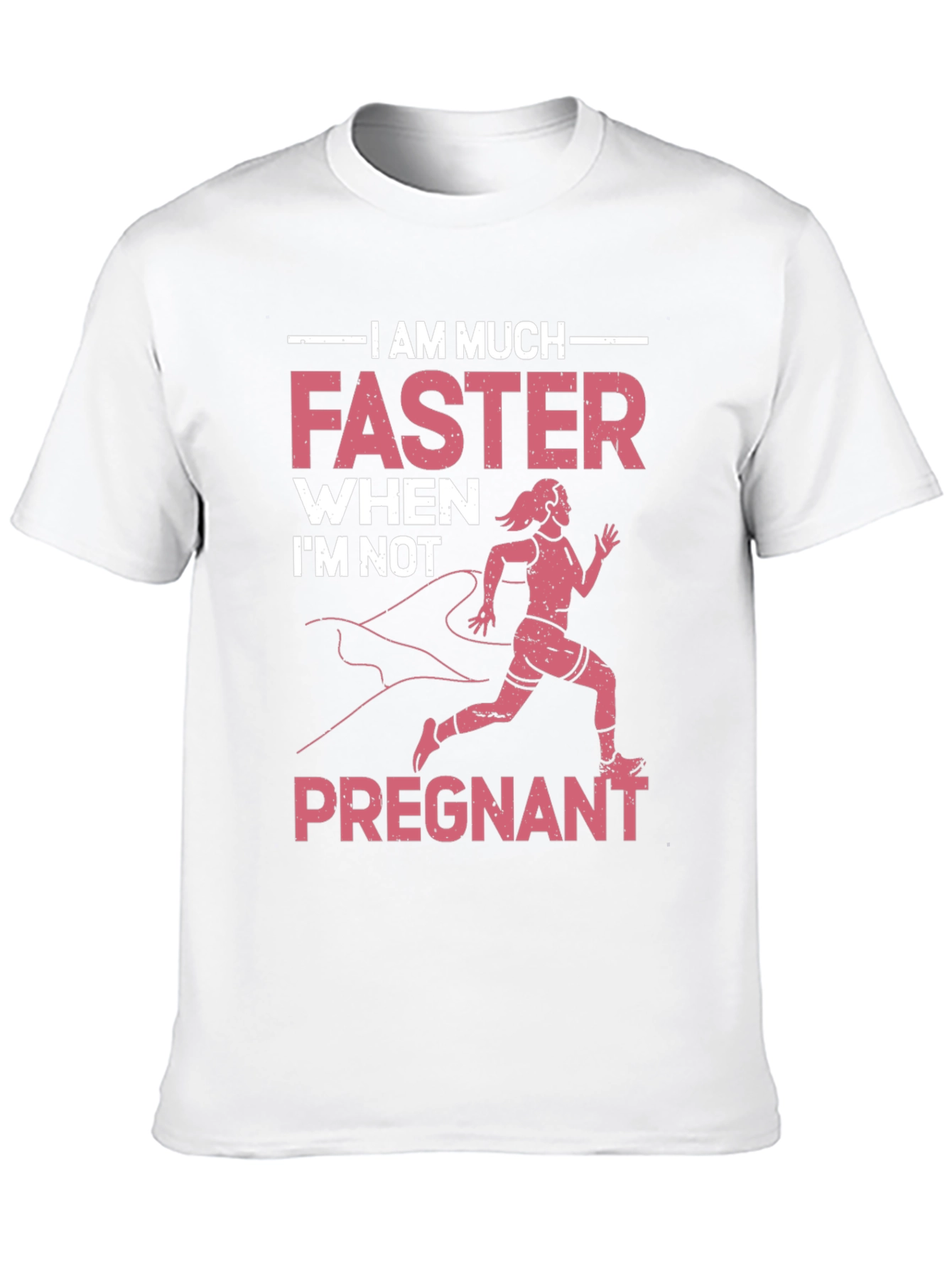 Black Funny Pregnancy Running T-Shirt view 10