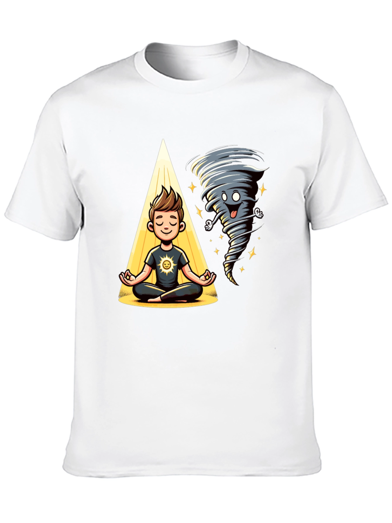 Black Zen Tornado T-Shirt - Balance & Humor view 10