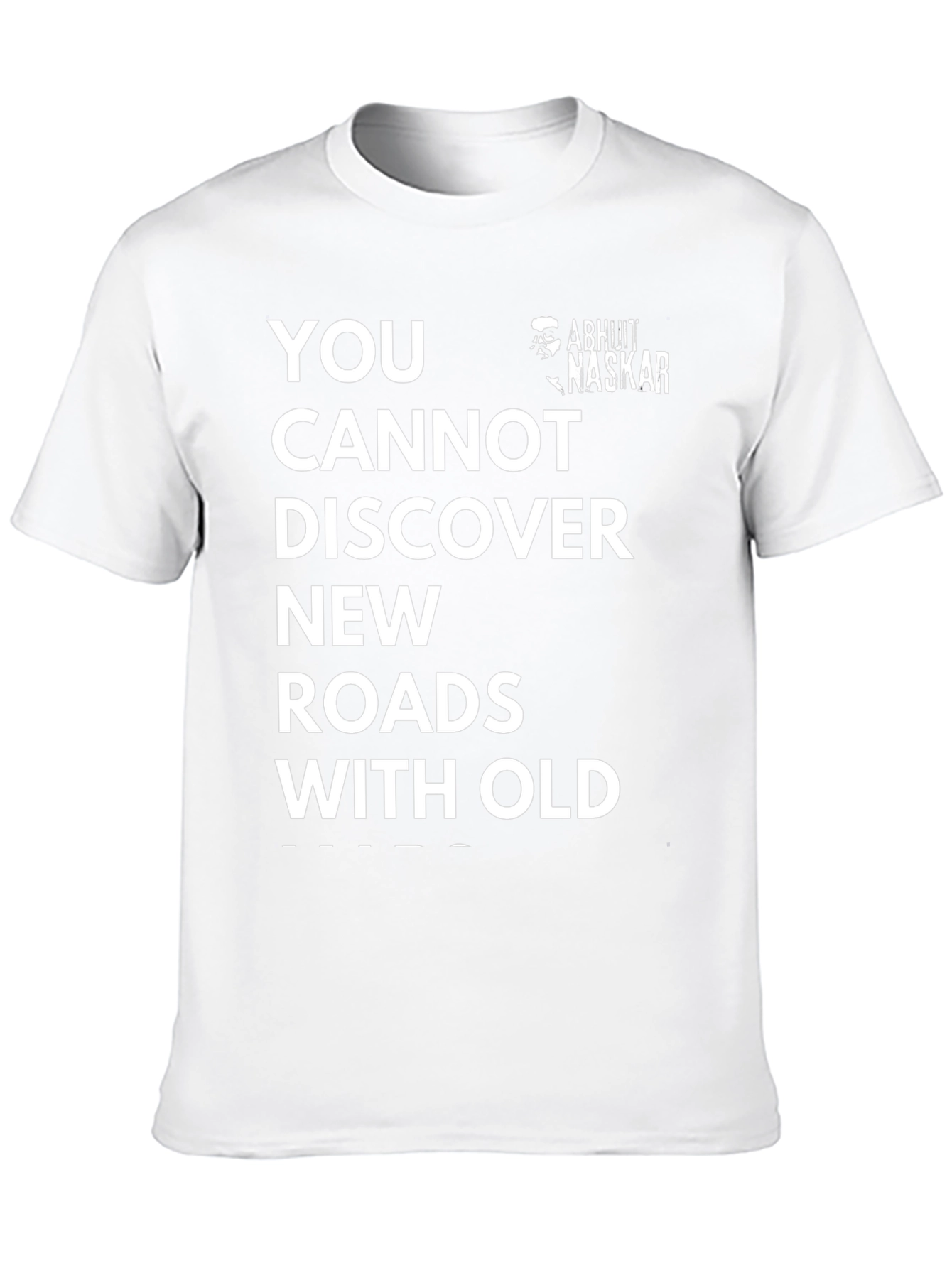 Black Motivational T-Shirt - Discover New Roads view 10
