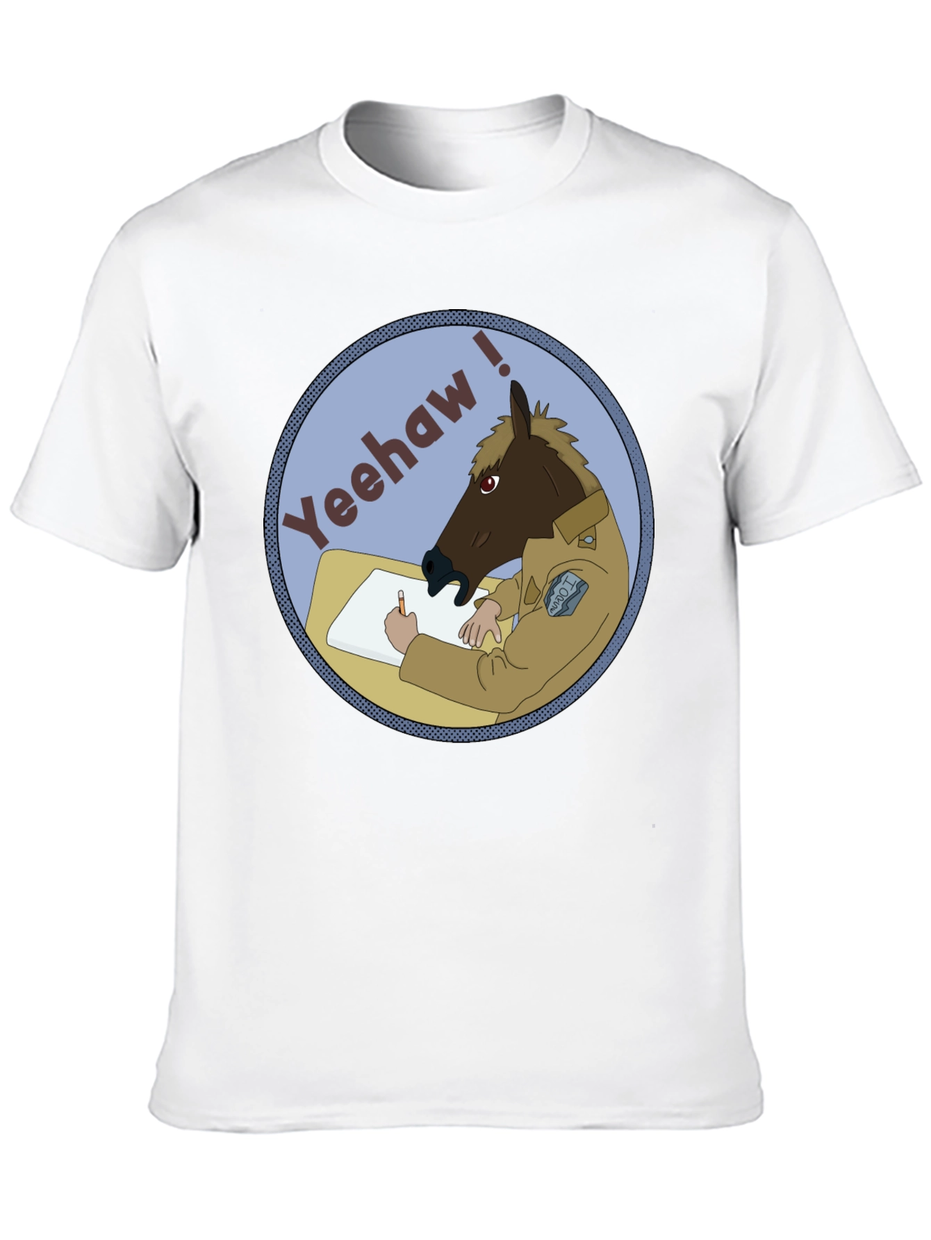 Black Yeehaw Horse T-Shirt - Funny Graphic Tee view 10