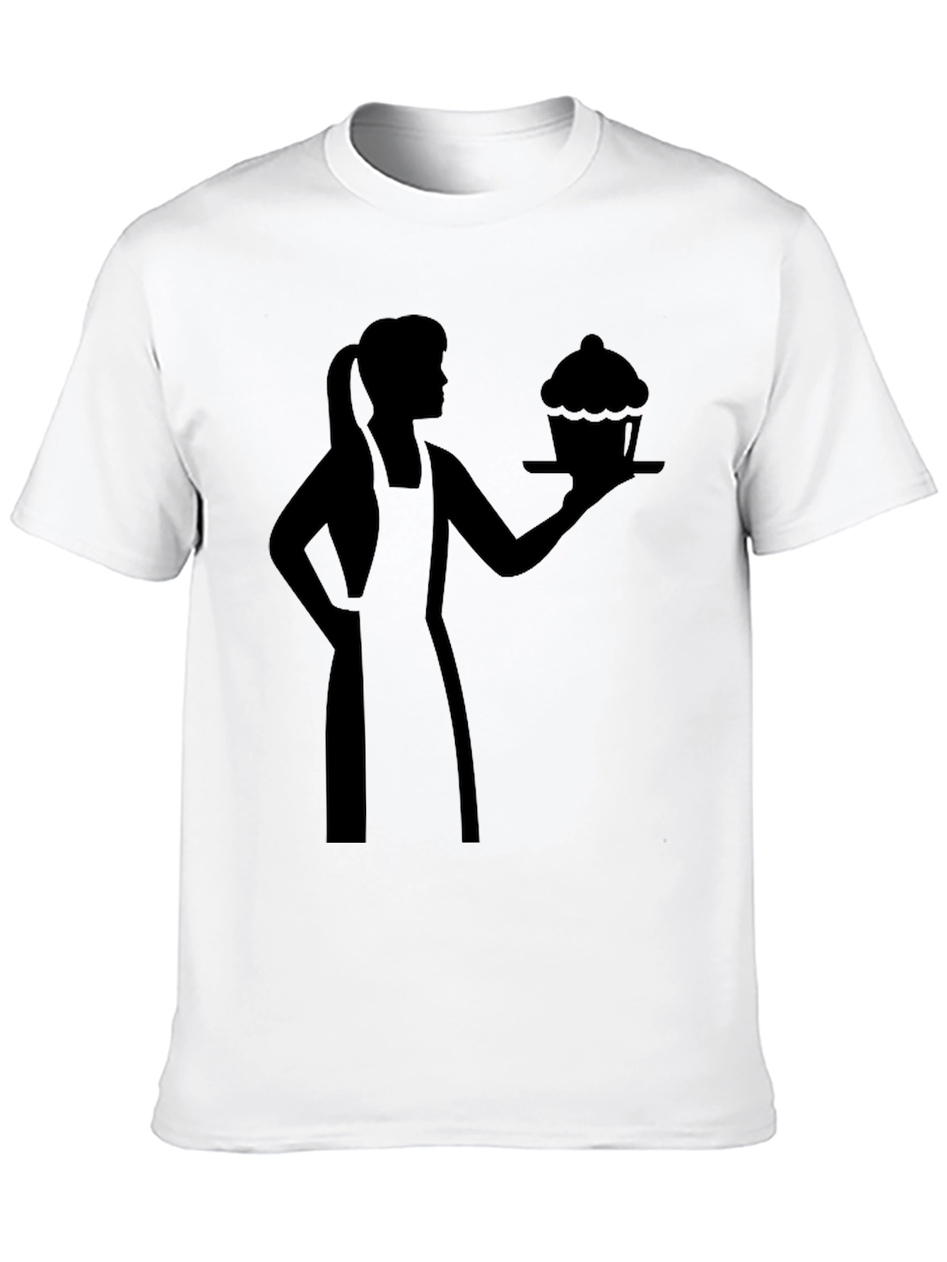 Black Baker Woman Cupcake Graphic T-Shirt view 10