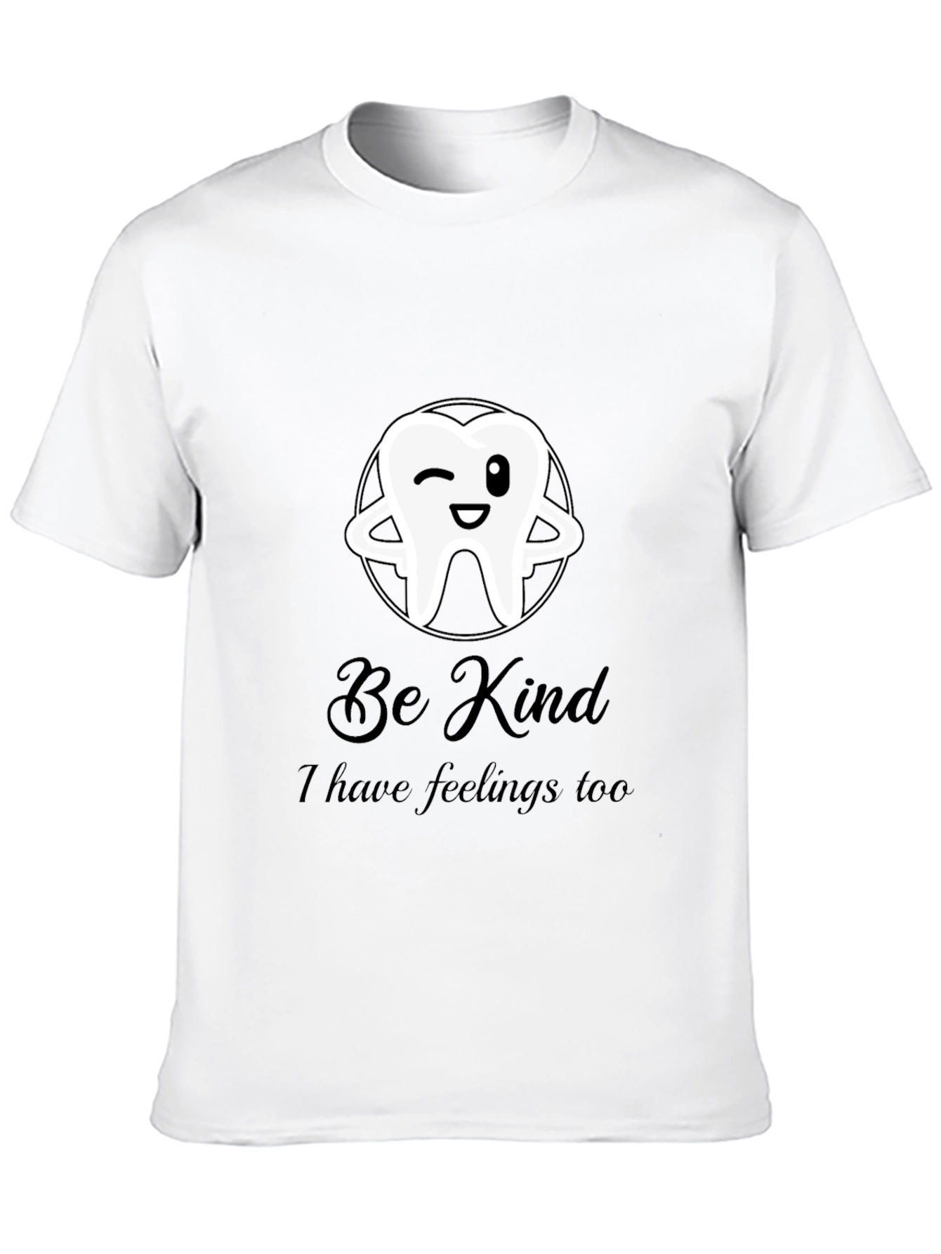 Black Be Kind Tooth Graphic T-Shirt - Soft Cotton Blend view 10