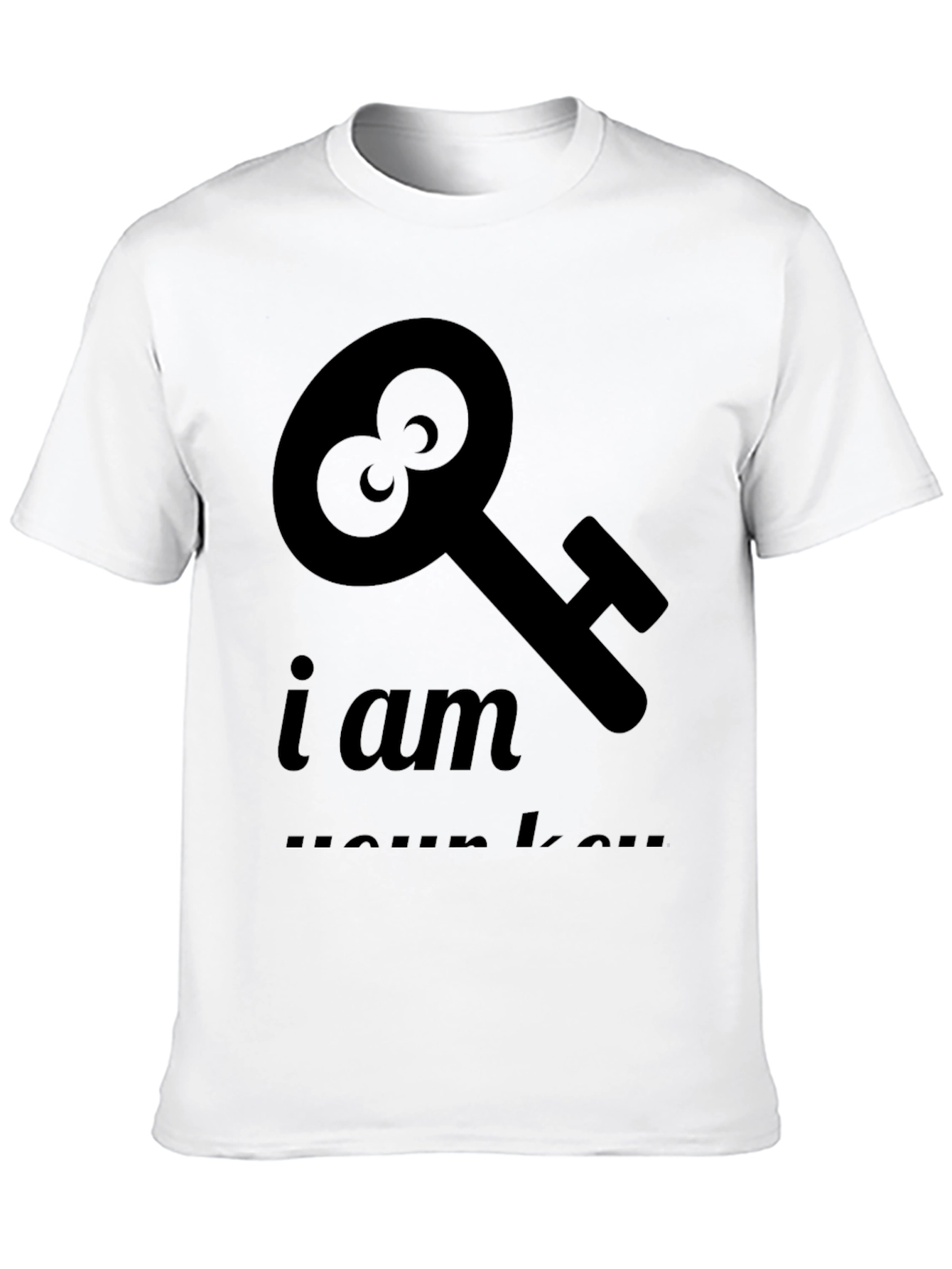 Black I Am Your Key T-Shirt - Unique Design, Black Tee view 10