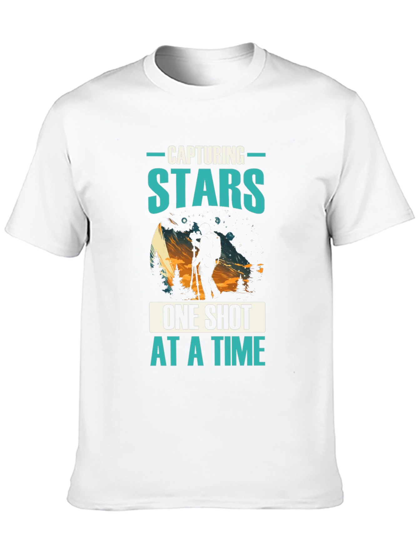 Black Capturing Stars T-Shirt: Photographer Night Sky Tee view 10