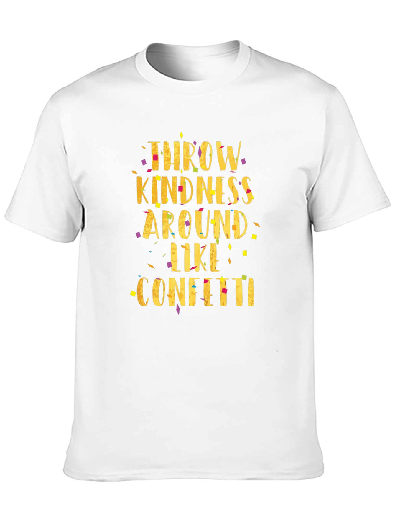 Black Throw Kindness Like Confetti Black T-Shirt view 10